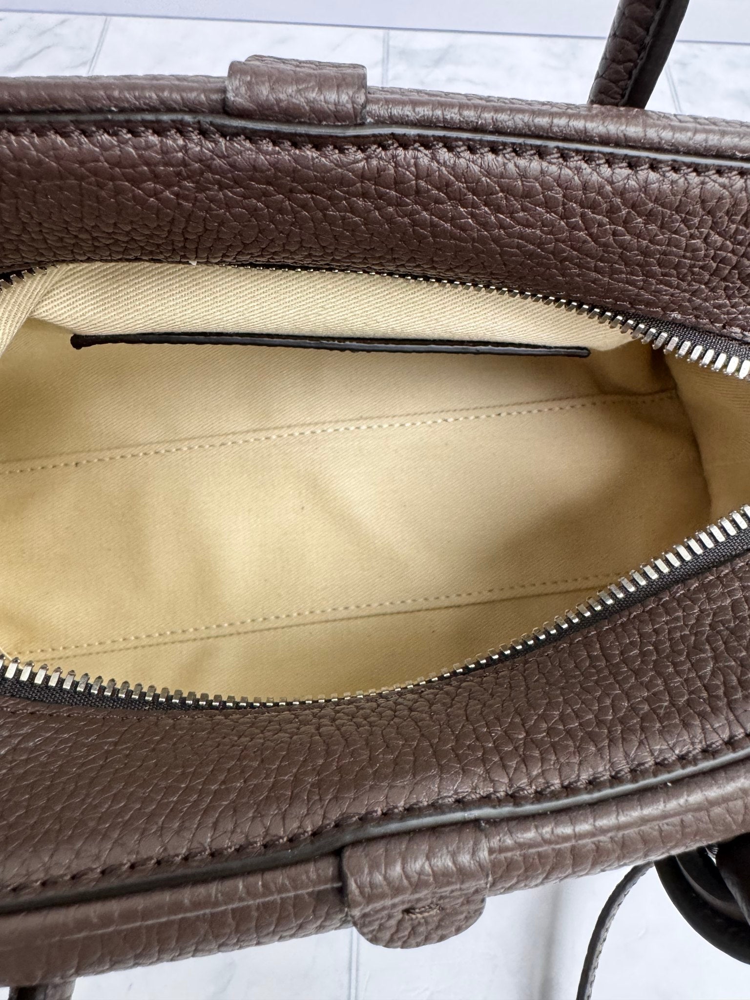 BRAND NEW - Jacquemus Brown Grained Leather Le Petit Turismo 2Way Bag