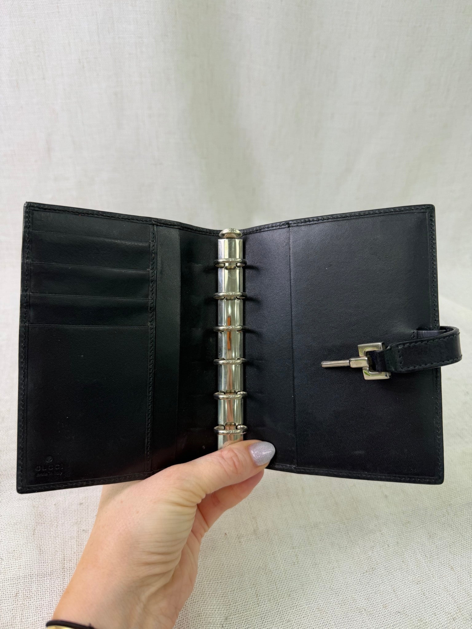 Gucci Black Canvas Jackie Agenda