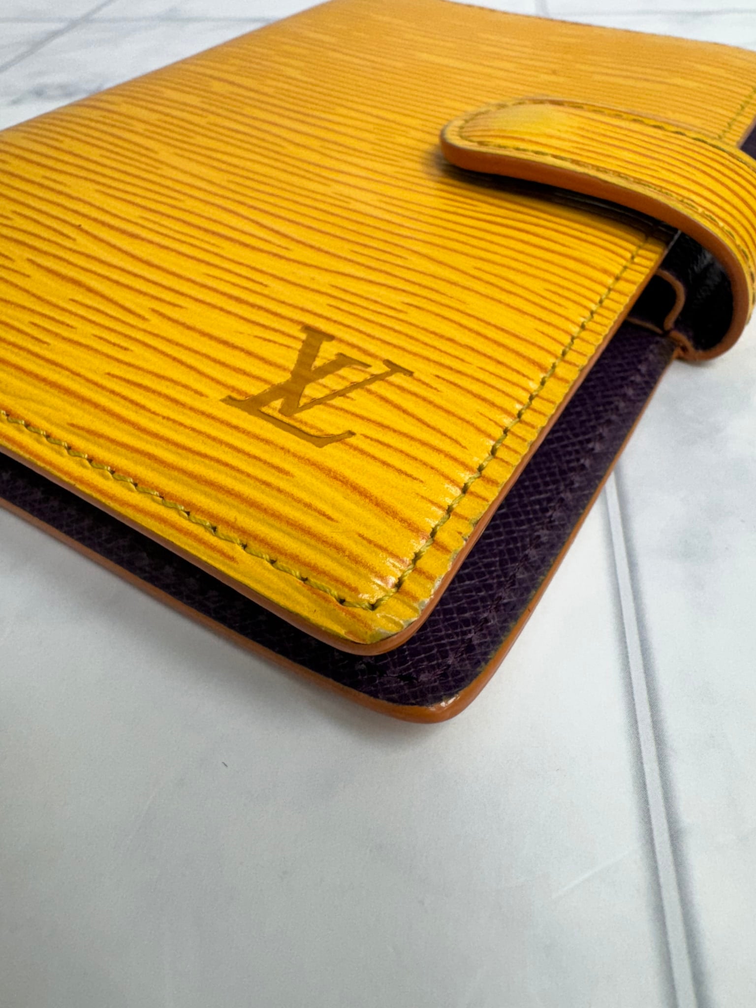 Louis Vuitton Yellow Epi Leather Agenda PM