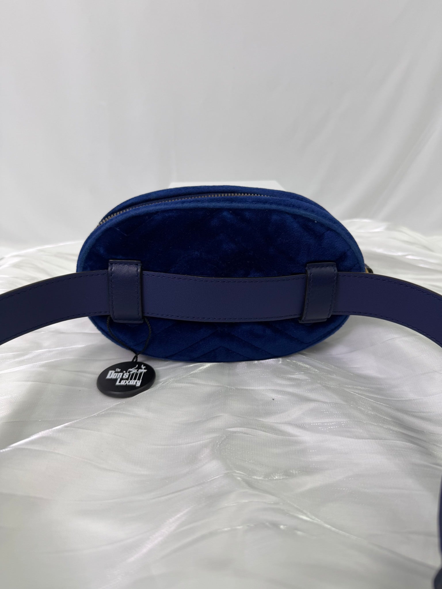 Gucci Royal Blue Velvet Marmont Belt Bag