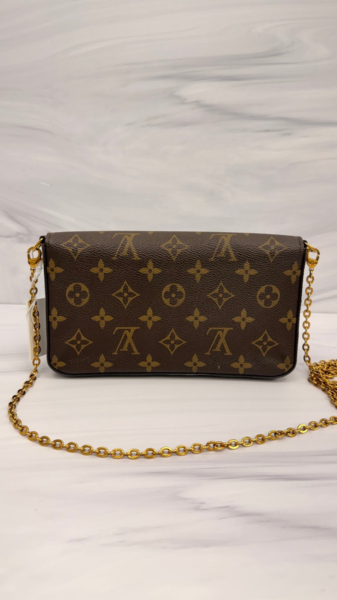 Louis Vuitton Monogram Felicie Pochette Chain Crossbody Bag 