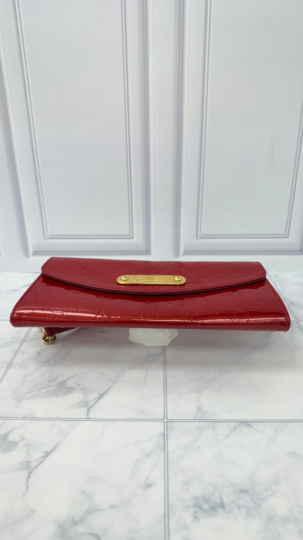 Louis Vuitton Red Vernis Leather Sunset Blvd Shoulder Bag