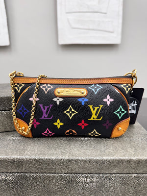 Louis Vuitton Black Monogram Multicolor Pochette Milla MM