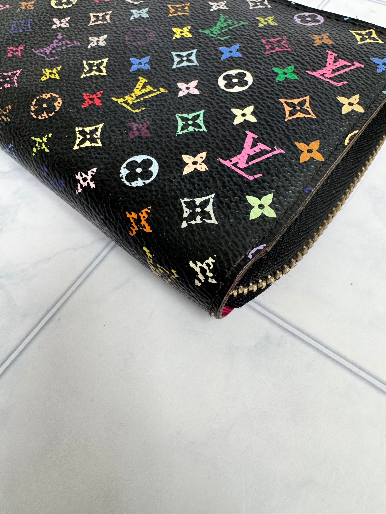 Louis Vuitton Black And Multicolor Monogram Long Zippy Wallet
