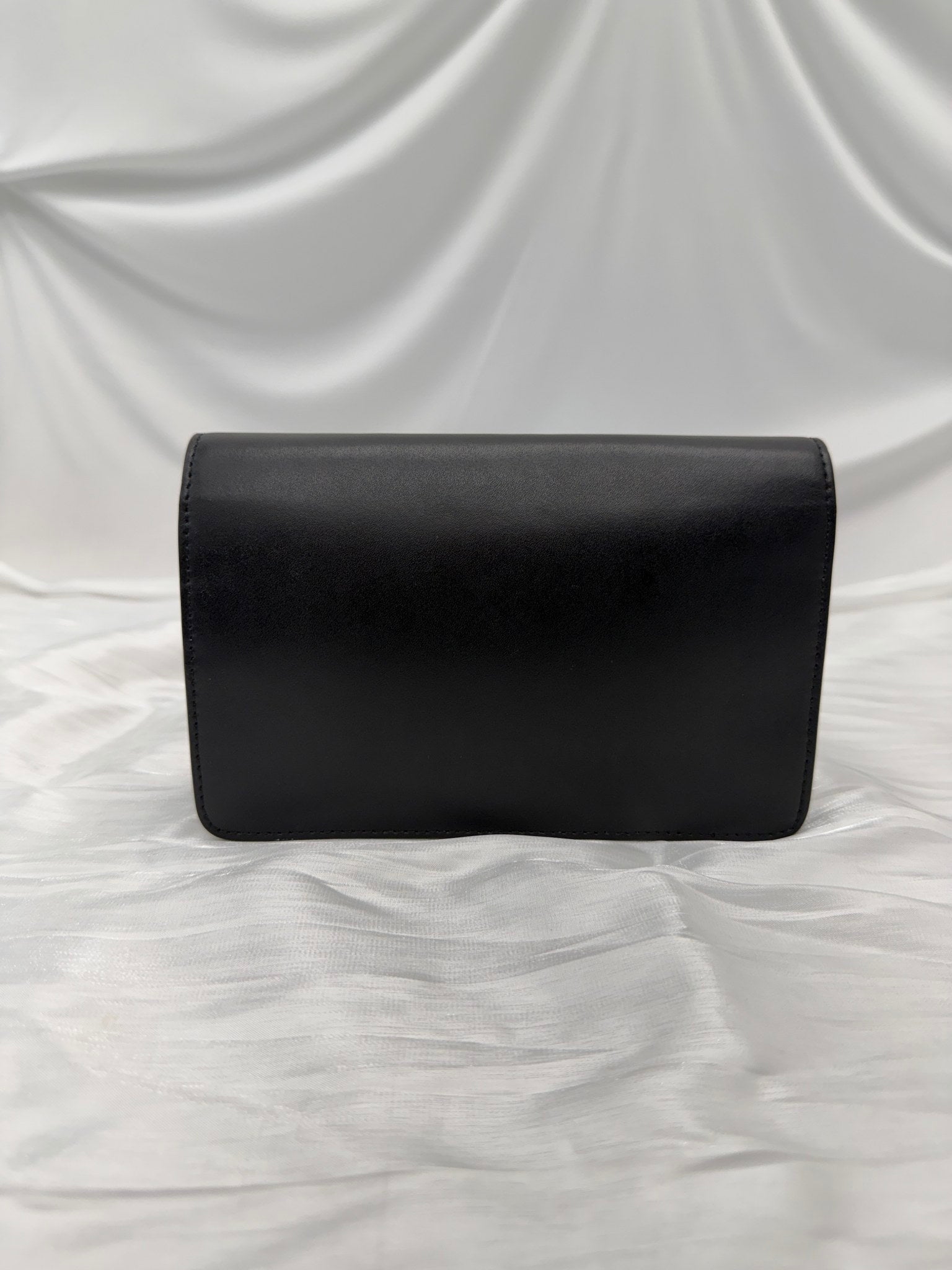 Fendi Black Leather Studded Chain Crossbody 