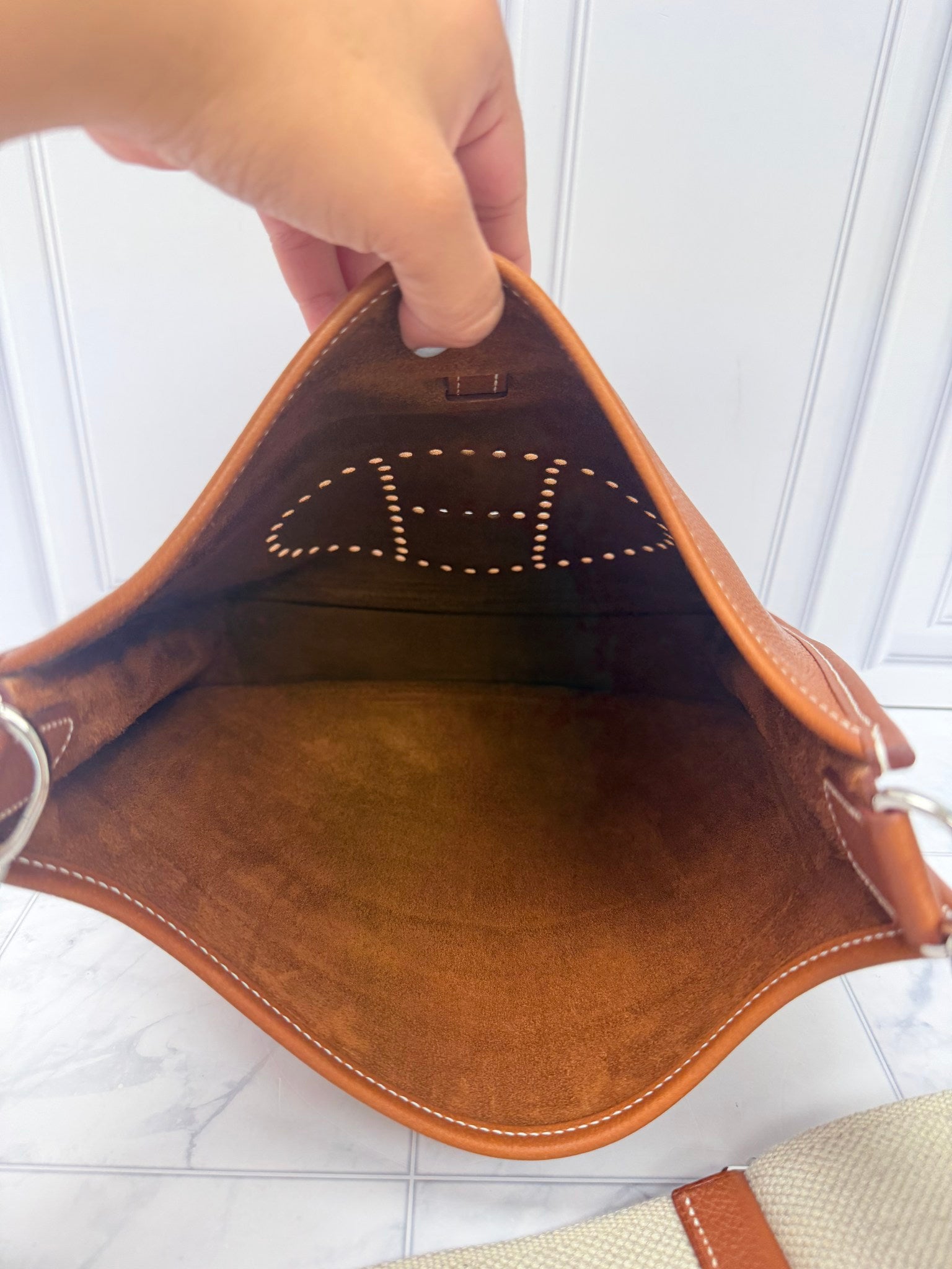 Hermes Gold Barenia Faubourg Leather Evelyne 29 Bag 