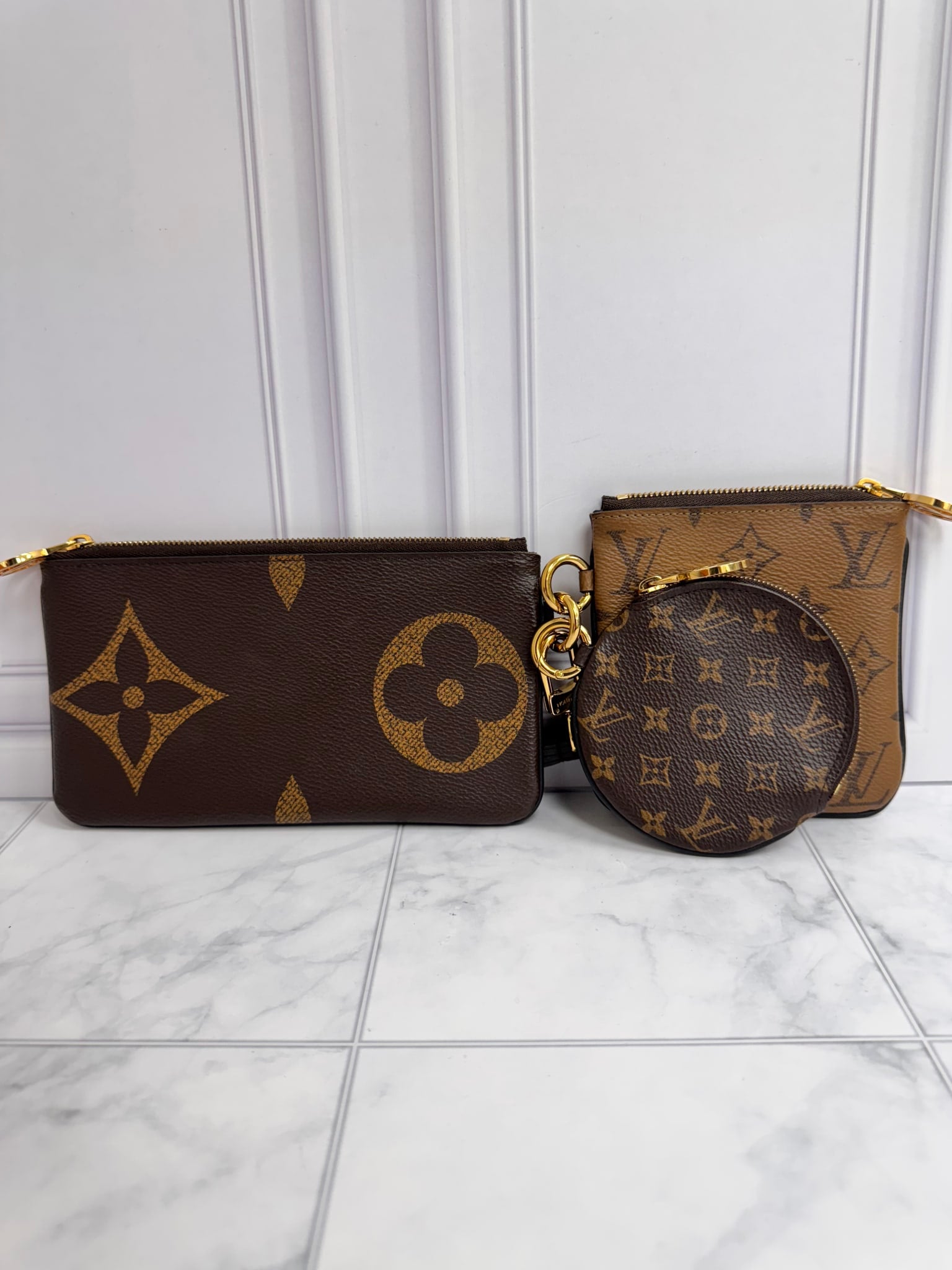 Louis Vuitton Reverse Monogram Pochette Trio Set