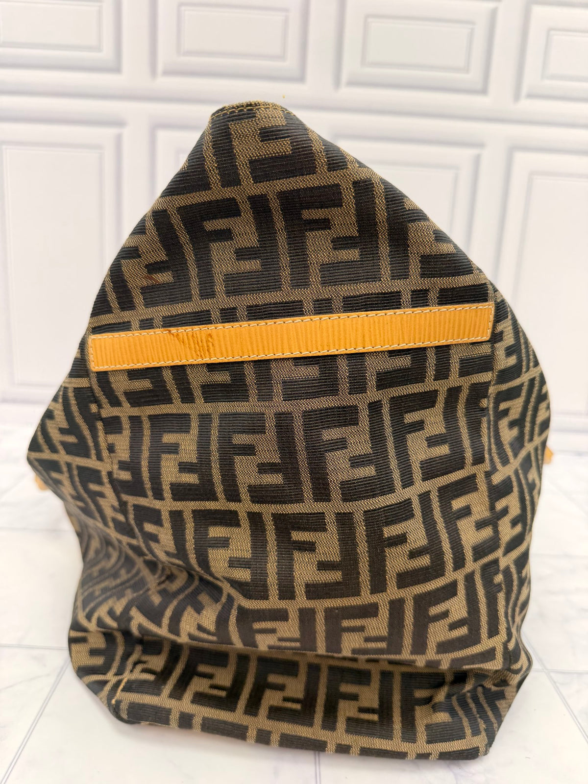 Fendi Monogram Zucca Canvas Travel Duffle Bag 