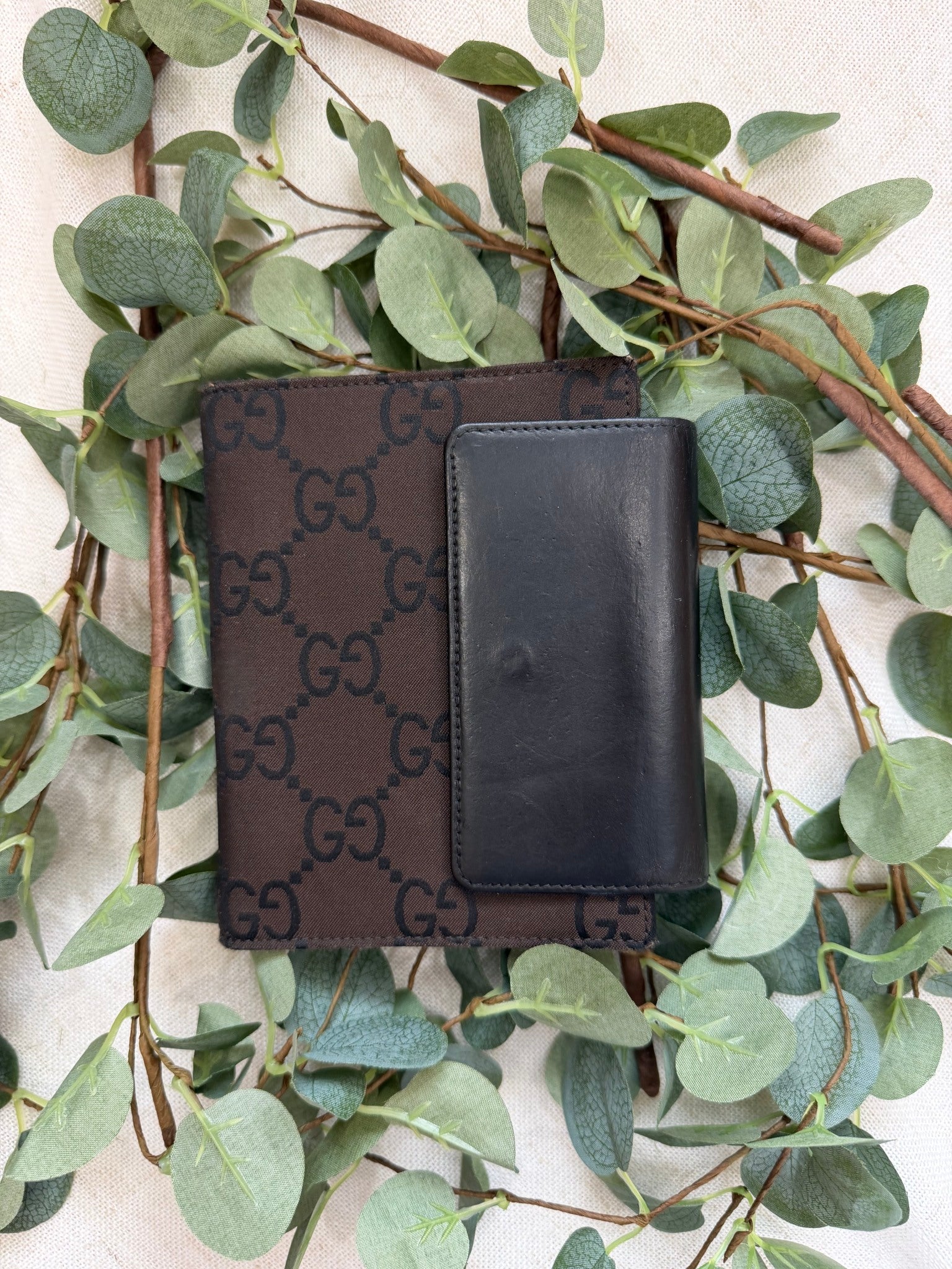 Gucci Brown Canvas Agenda Cover
