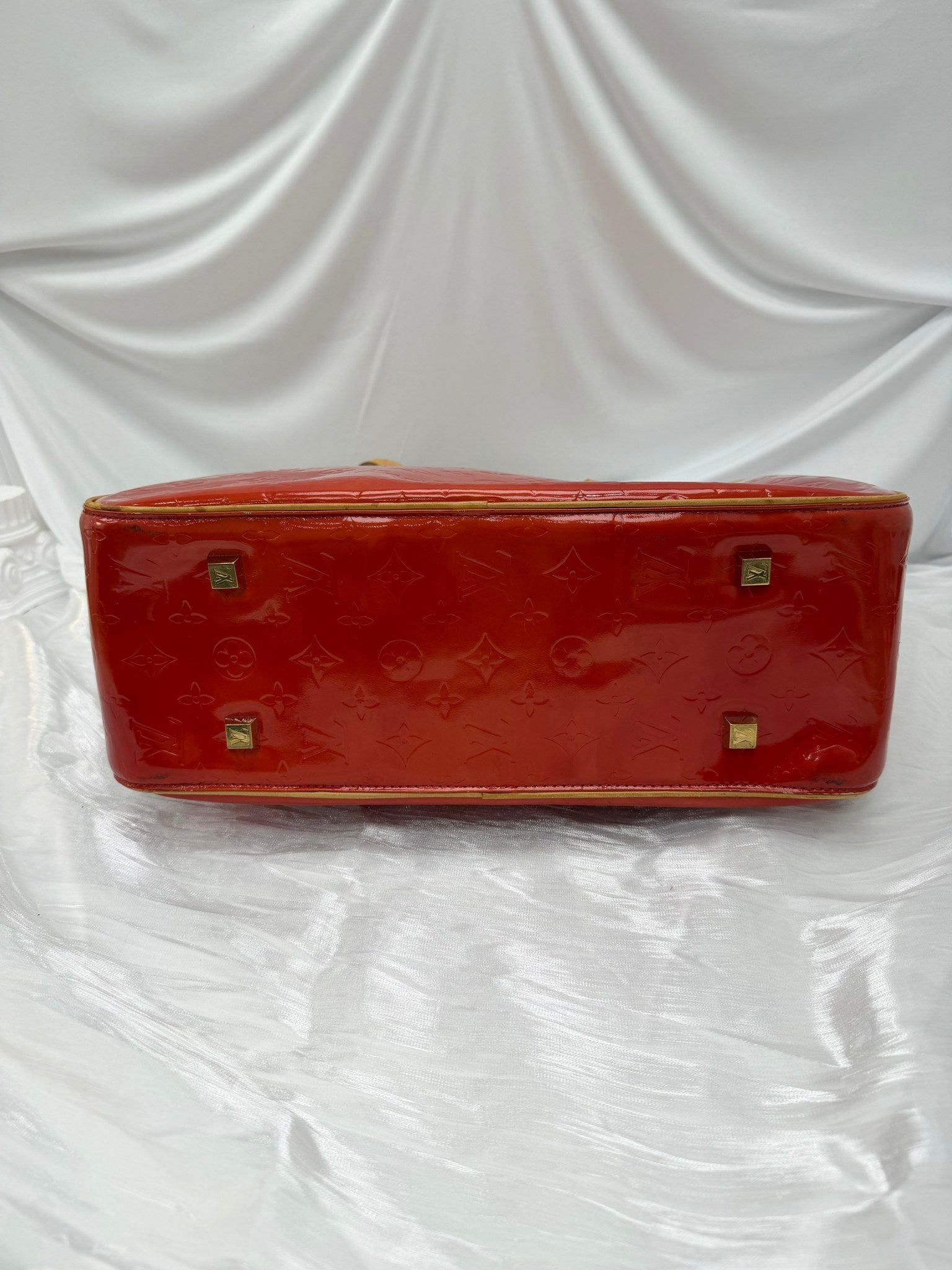 Louis Vuitton Red Vernis Sutton Shoulder Bag