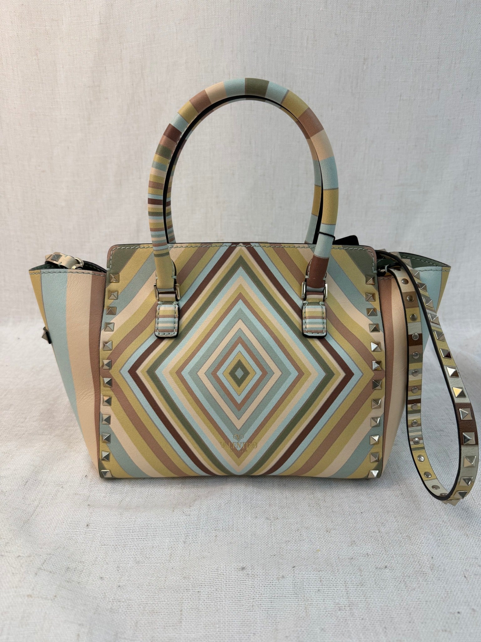 Valentino Multicolor Leather Native 1975 Rockstud Bag