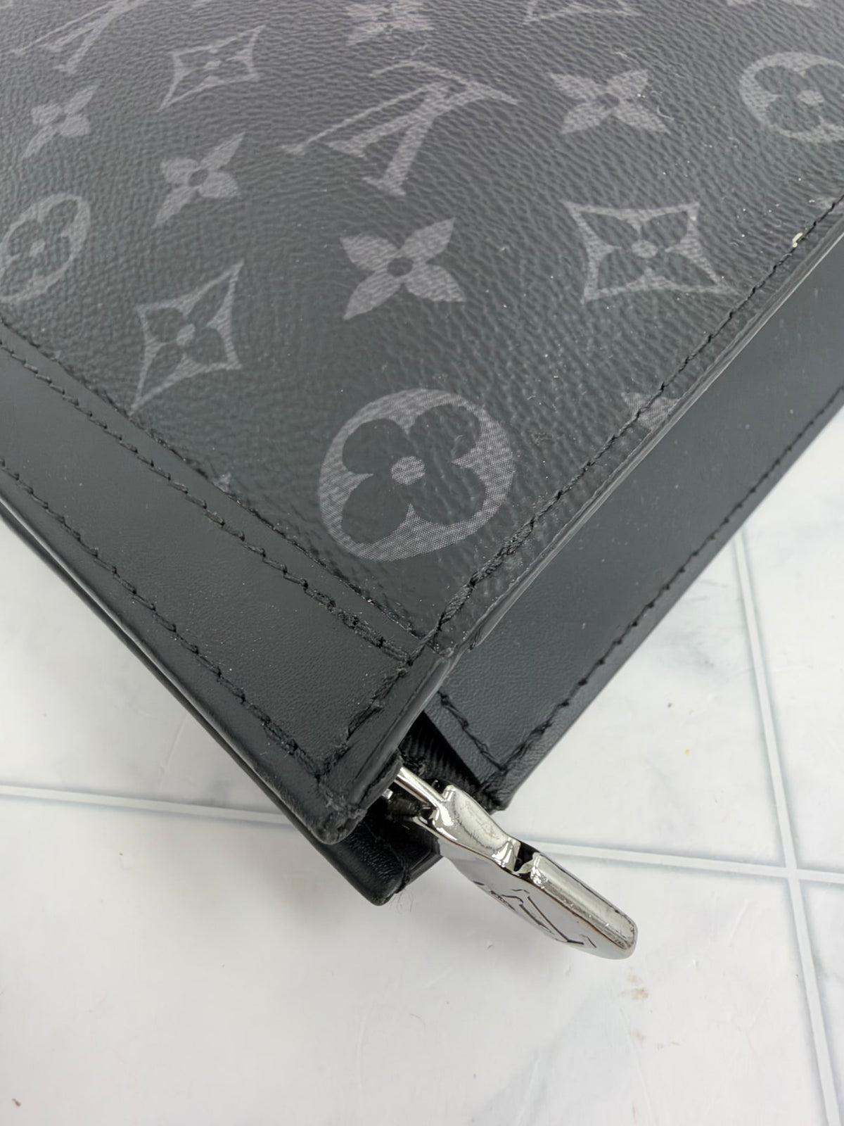 Louis Vuitton Monogram Eclipse Pochette Voyage MM