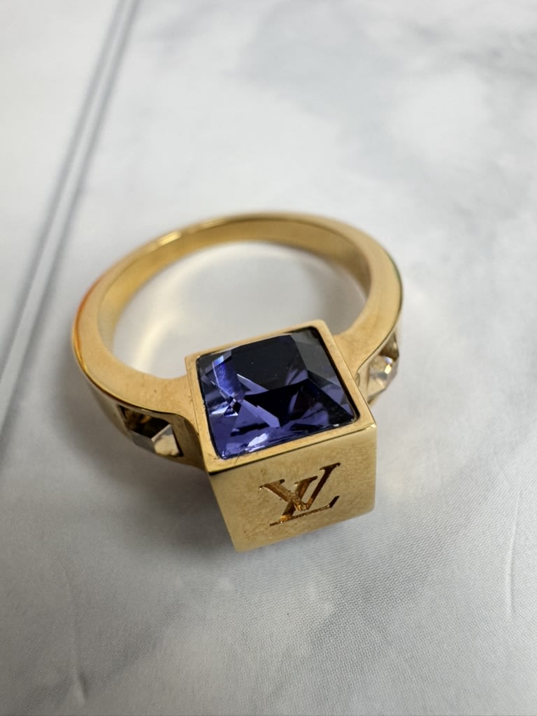 Louis Vuitton Gold And Purple Gamble Ring 