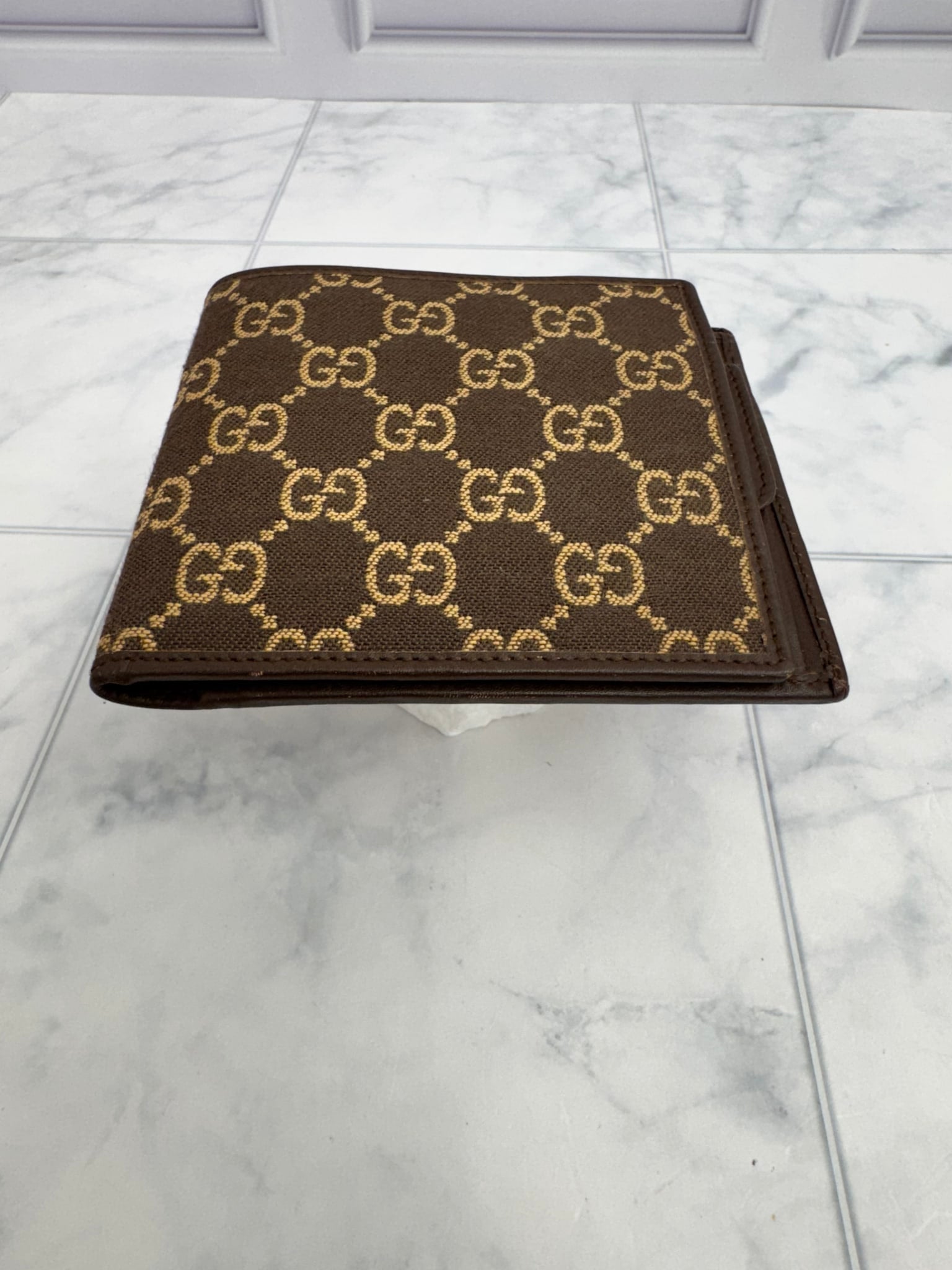Gucci Brown GG Canvas Bifold Wallet