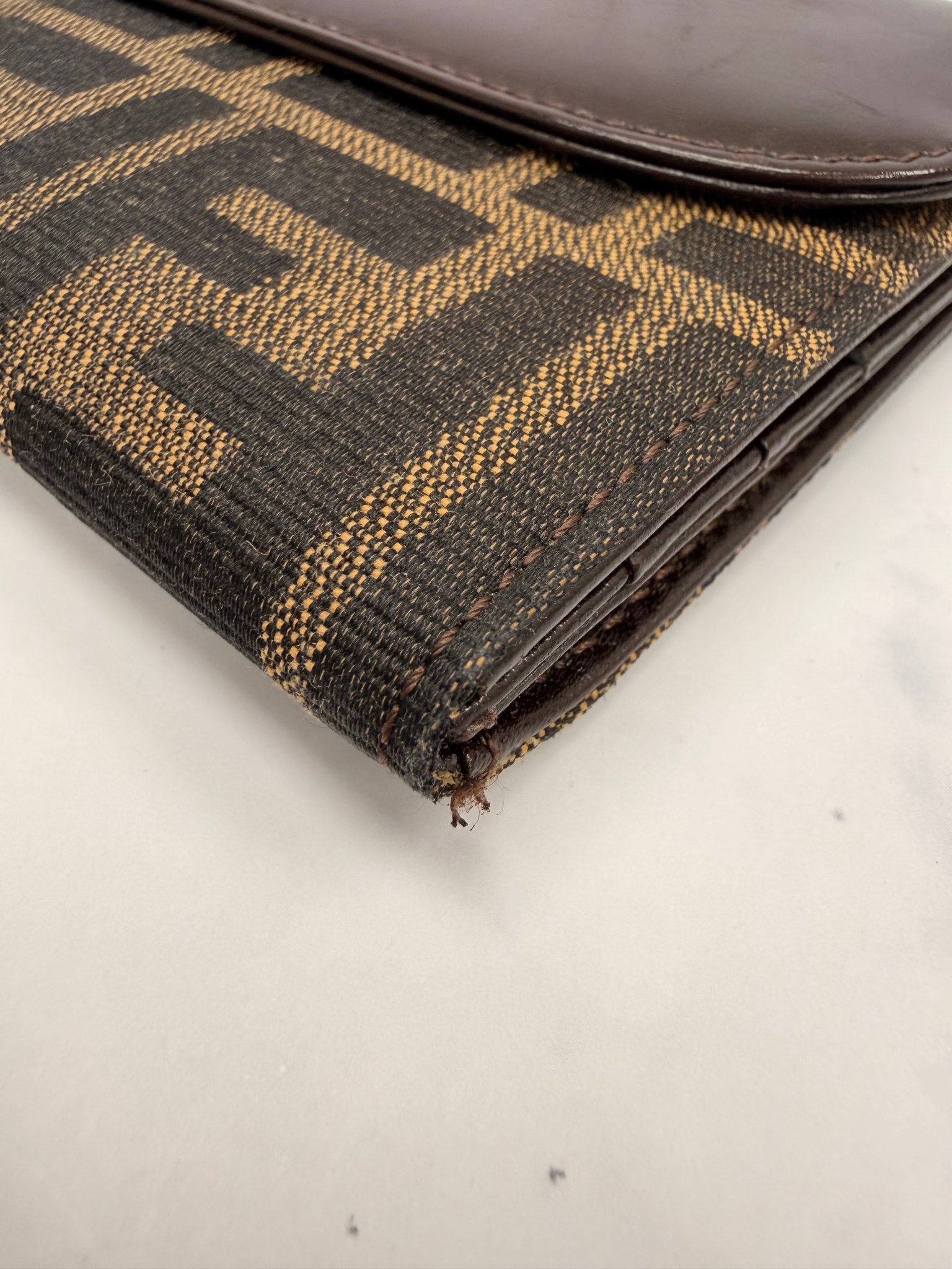 Fendi Zucca W-Hook Long Wallet 