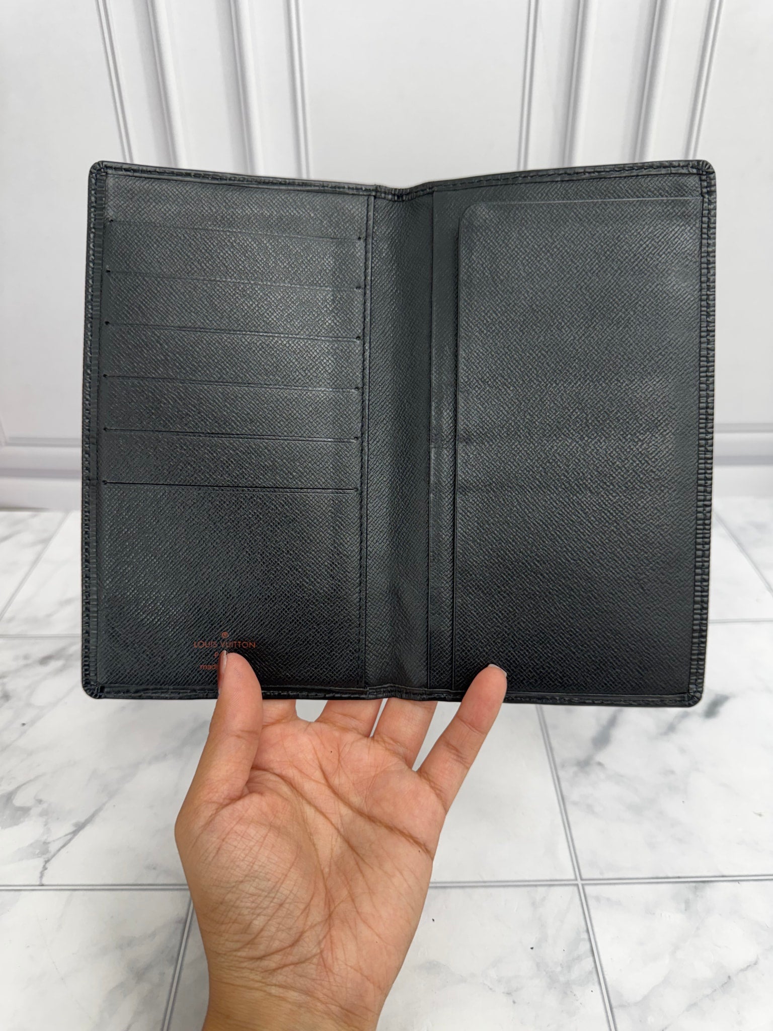 Louis Vuitton Black Epi Long Wallet