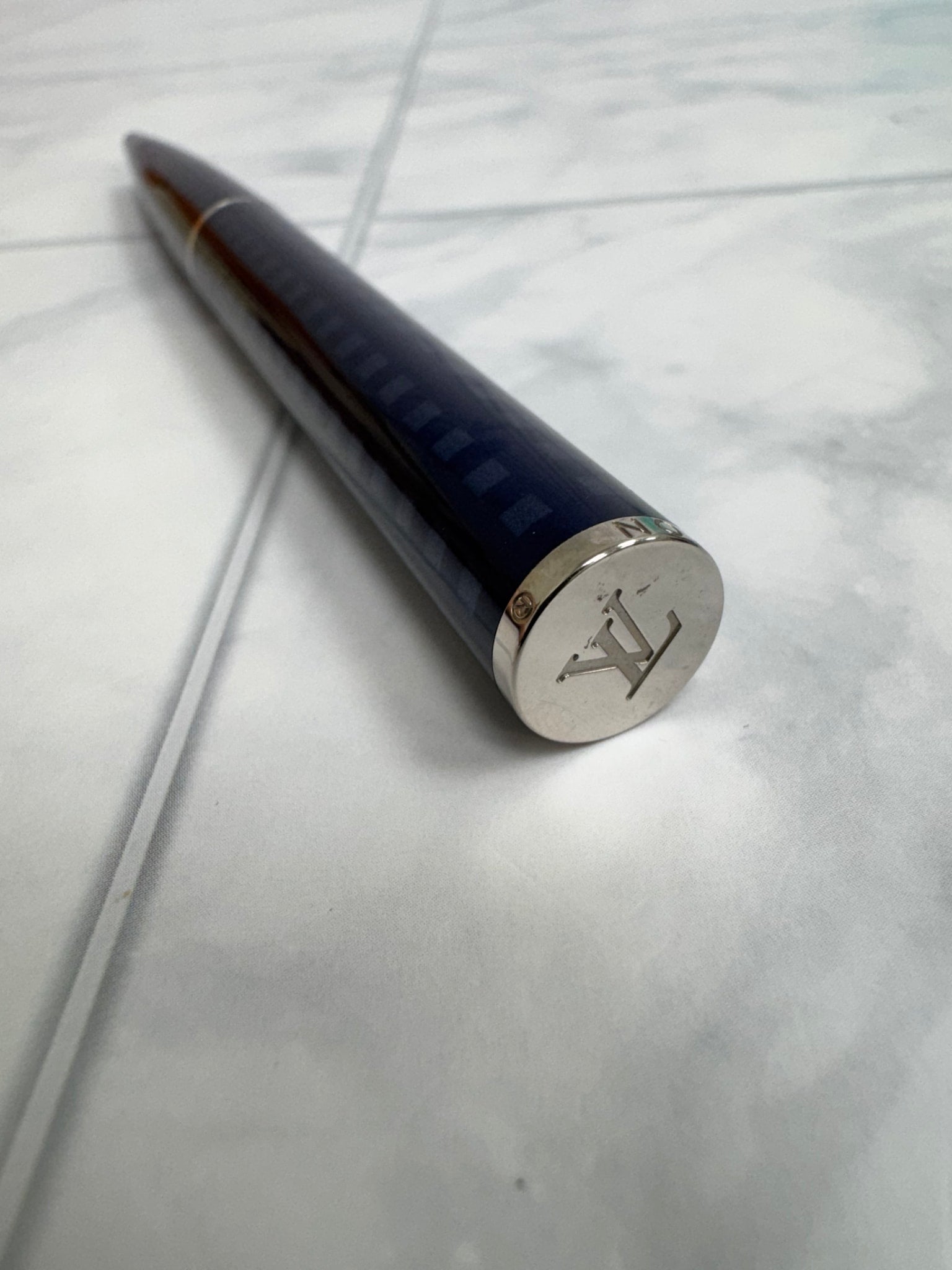 Louis Vuitton Blue Damier Jet Rack Ballpoint Pen