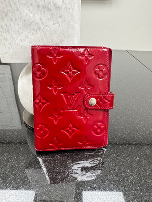 Louis Vuitton Red Vernis Monogram Agenda PM