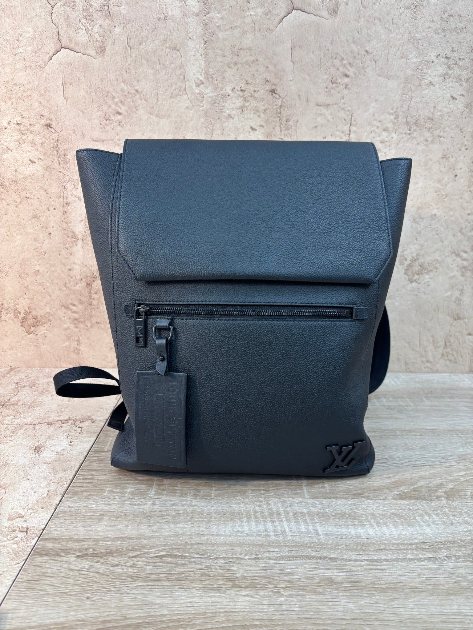 Louis Vuitton Black Leather Fast Line Backpack