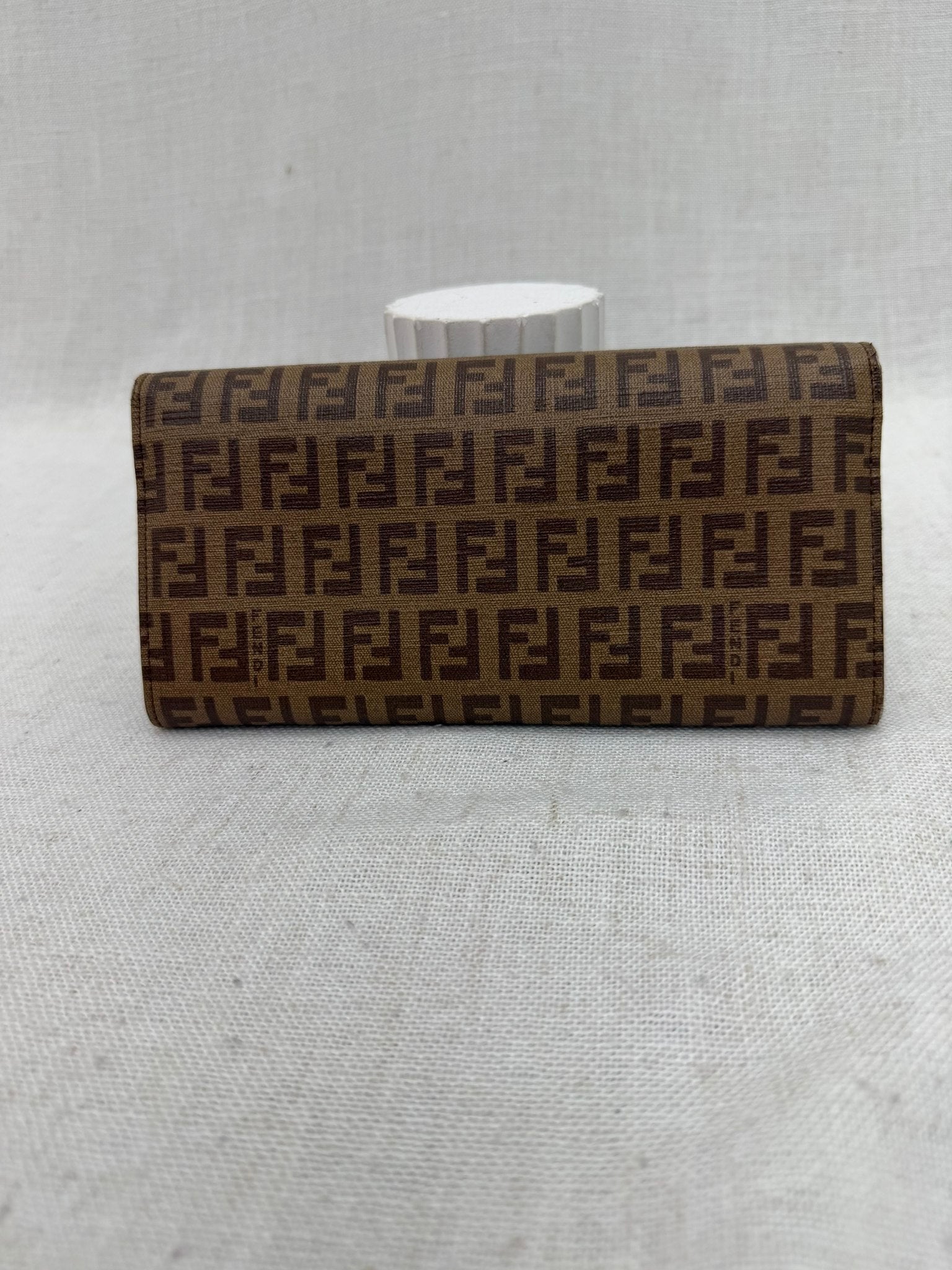 Fendi Brown Zucca Coated Canvas Long Wallet