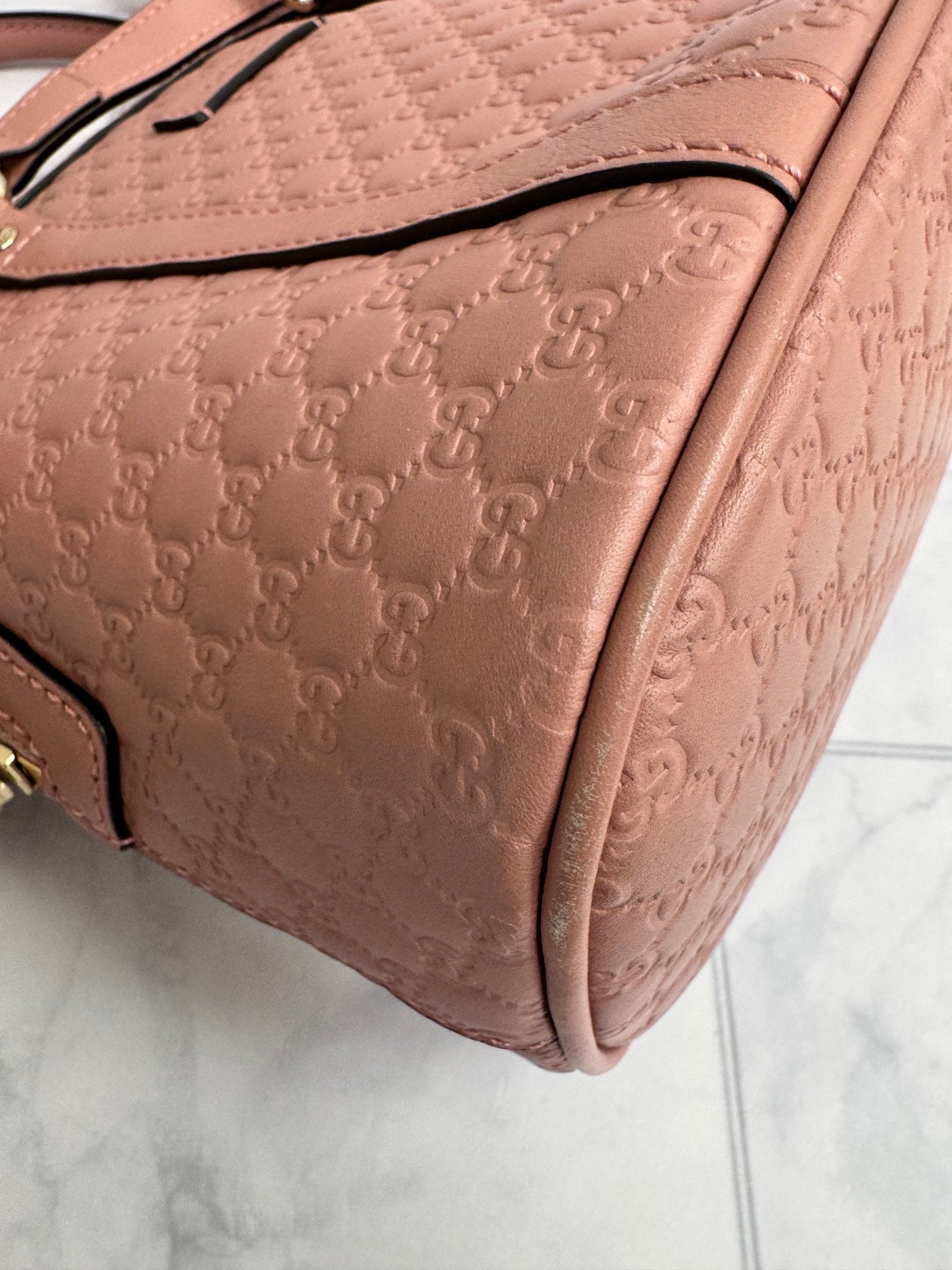Gucci Pink Microguccissima Leather Mini Dome Bag
