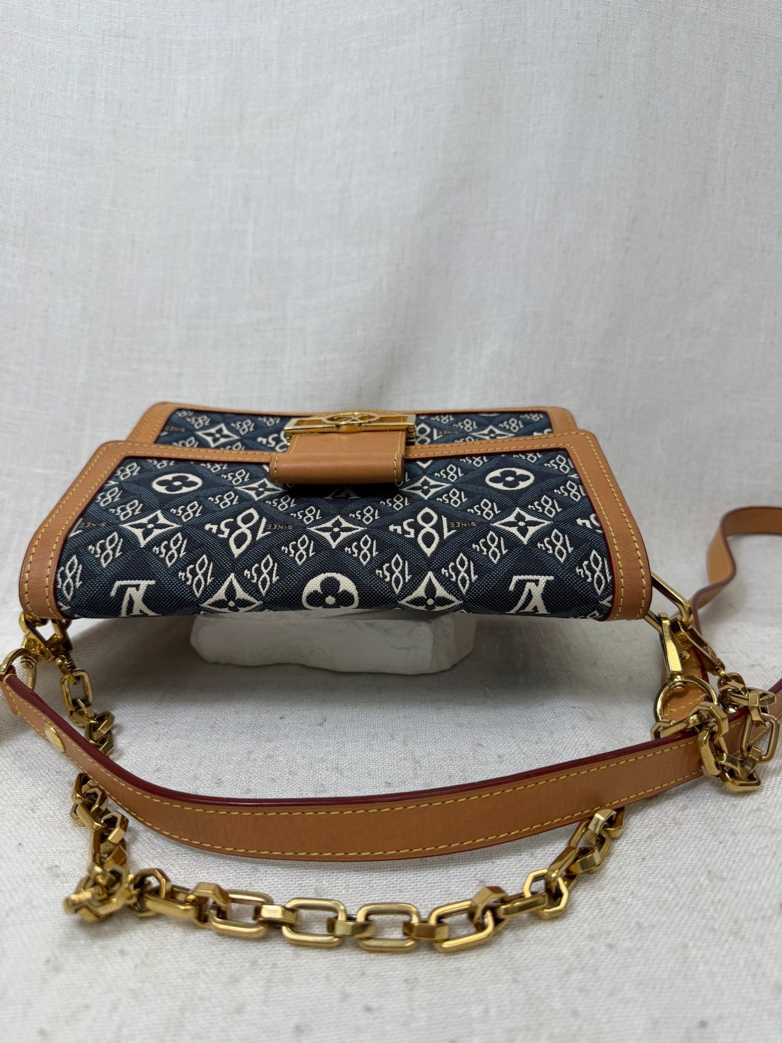 Louis Vuitton Blue Canvas Monogram Dauphine MM Bag 