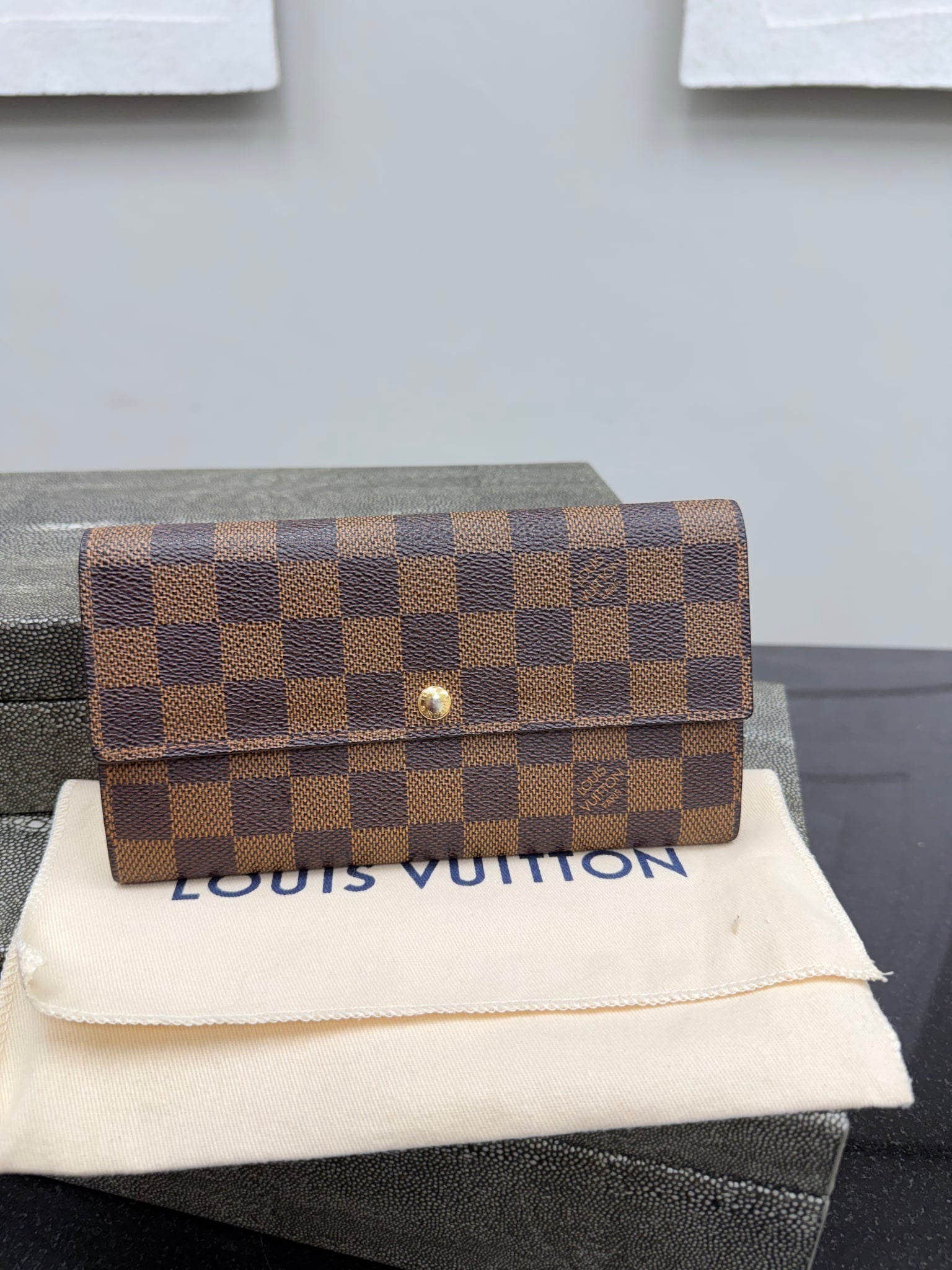 Louis Vuitton Damier Ebene Sarah Wallet 