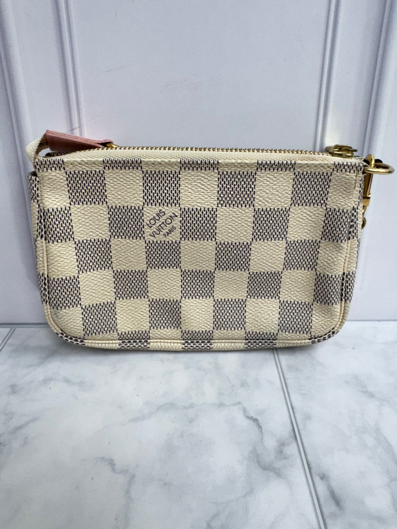 Louis Vuitton Damier Azur Christmas Animation Mini Pochette Accessories
