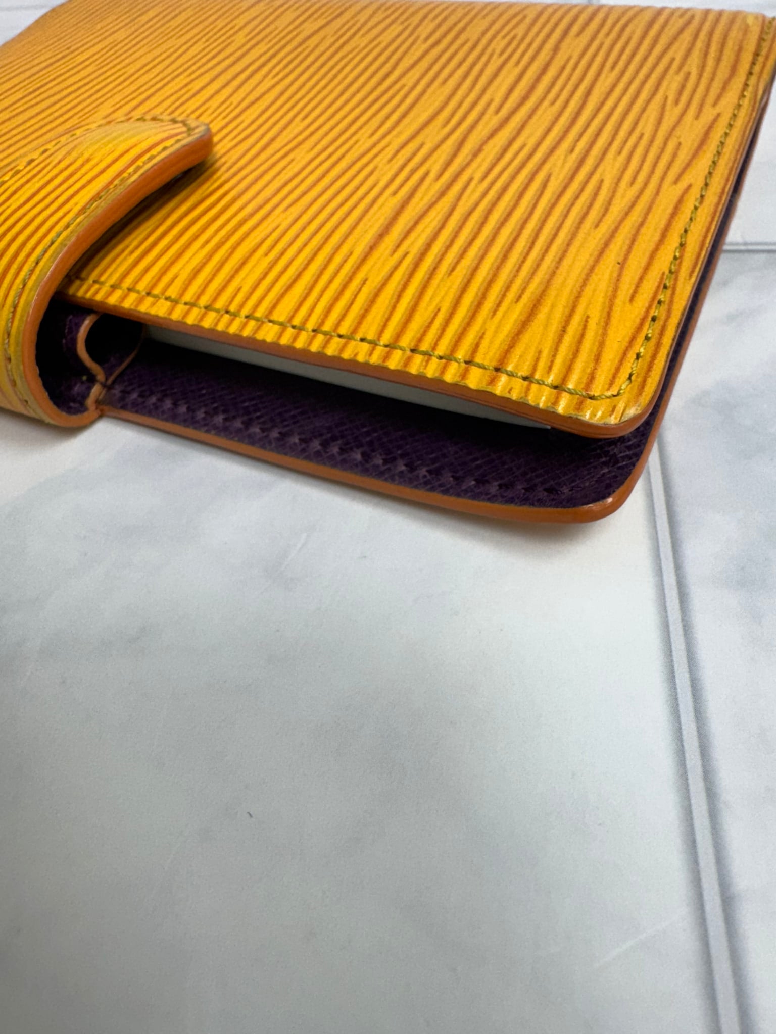 Louis Vuitton Yellow Epi Leather Agenda PM