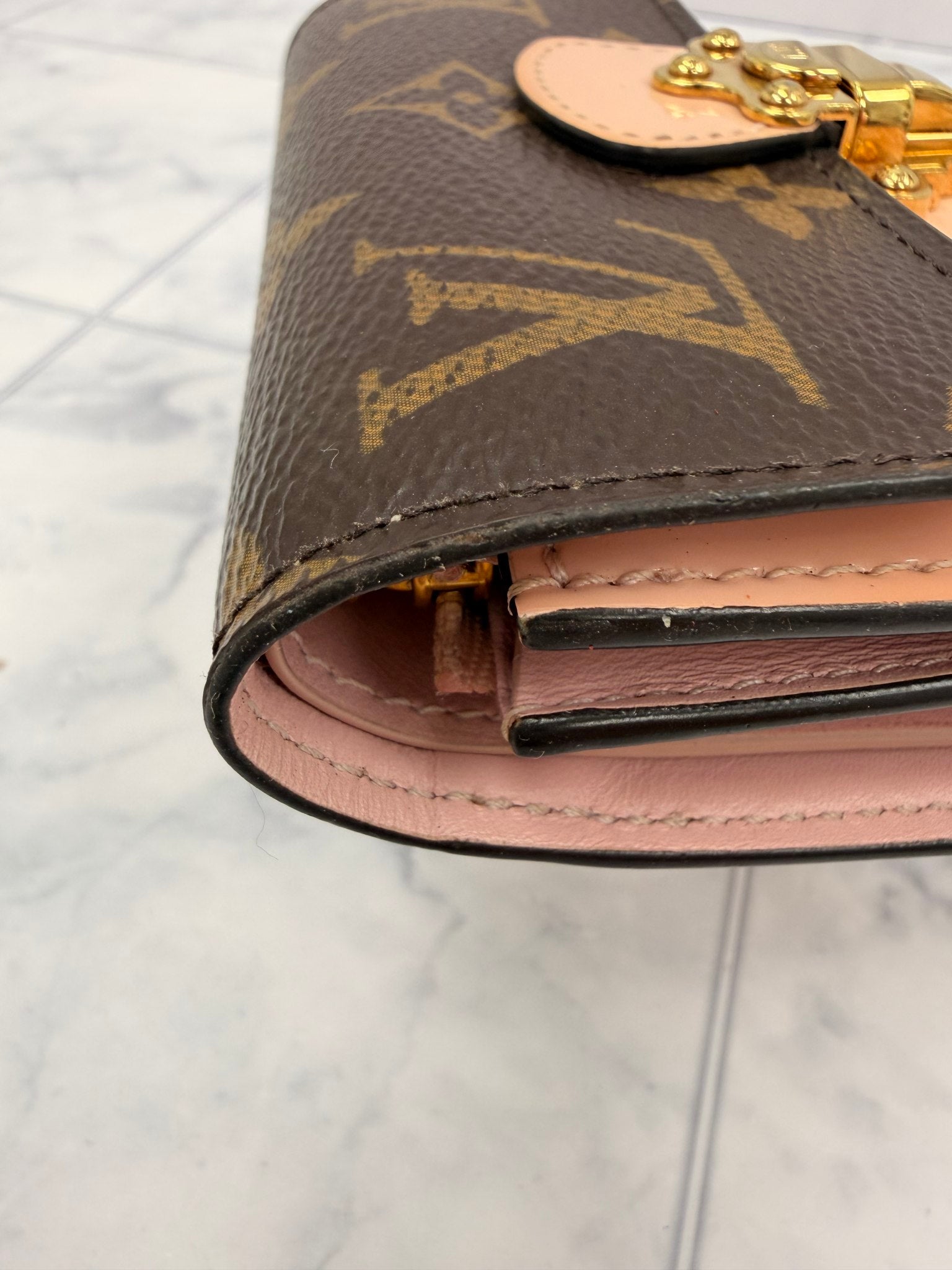 Louis Vuitton Pink Monogram Vernis Cherrywood Compact Wallet