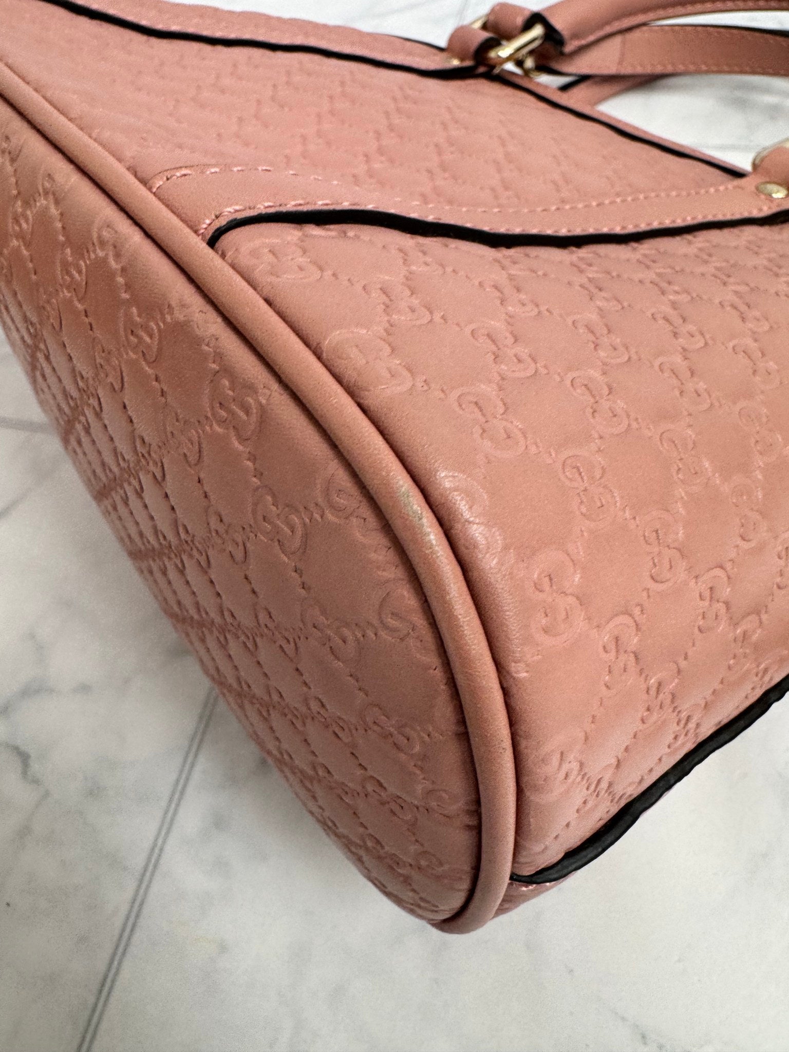 Gucci Pink Microguccissima Leather Mini Dome Bag