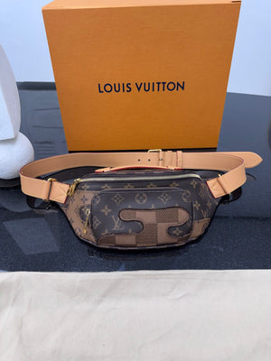 LIKE NEW - Louis Vuitton x Nigo Monogram & Damier Ebene Landscape Rush Bumbag