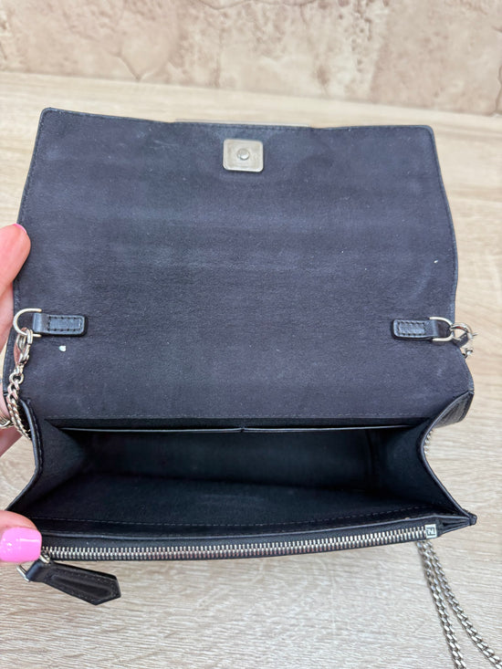 Fendi Black Leather Multicolored Studded Wallet on a Chain 