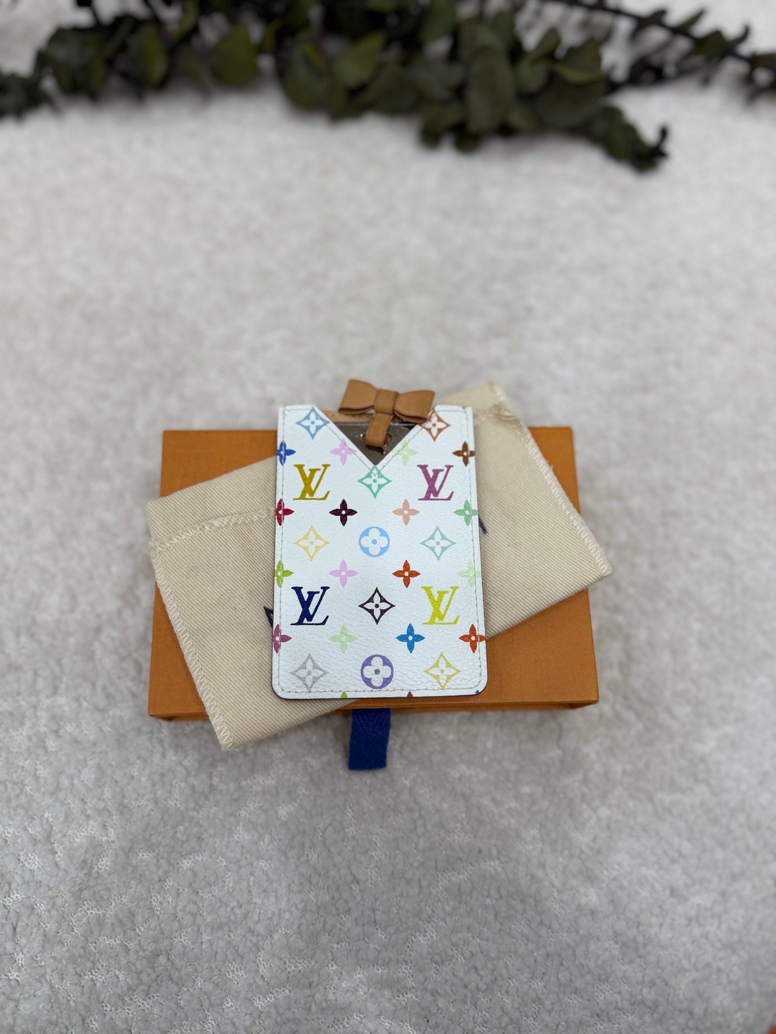 Louis Vuitton White Multicolor Monogram  Mirror & Case