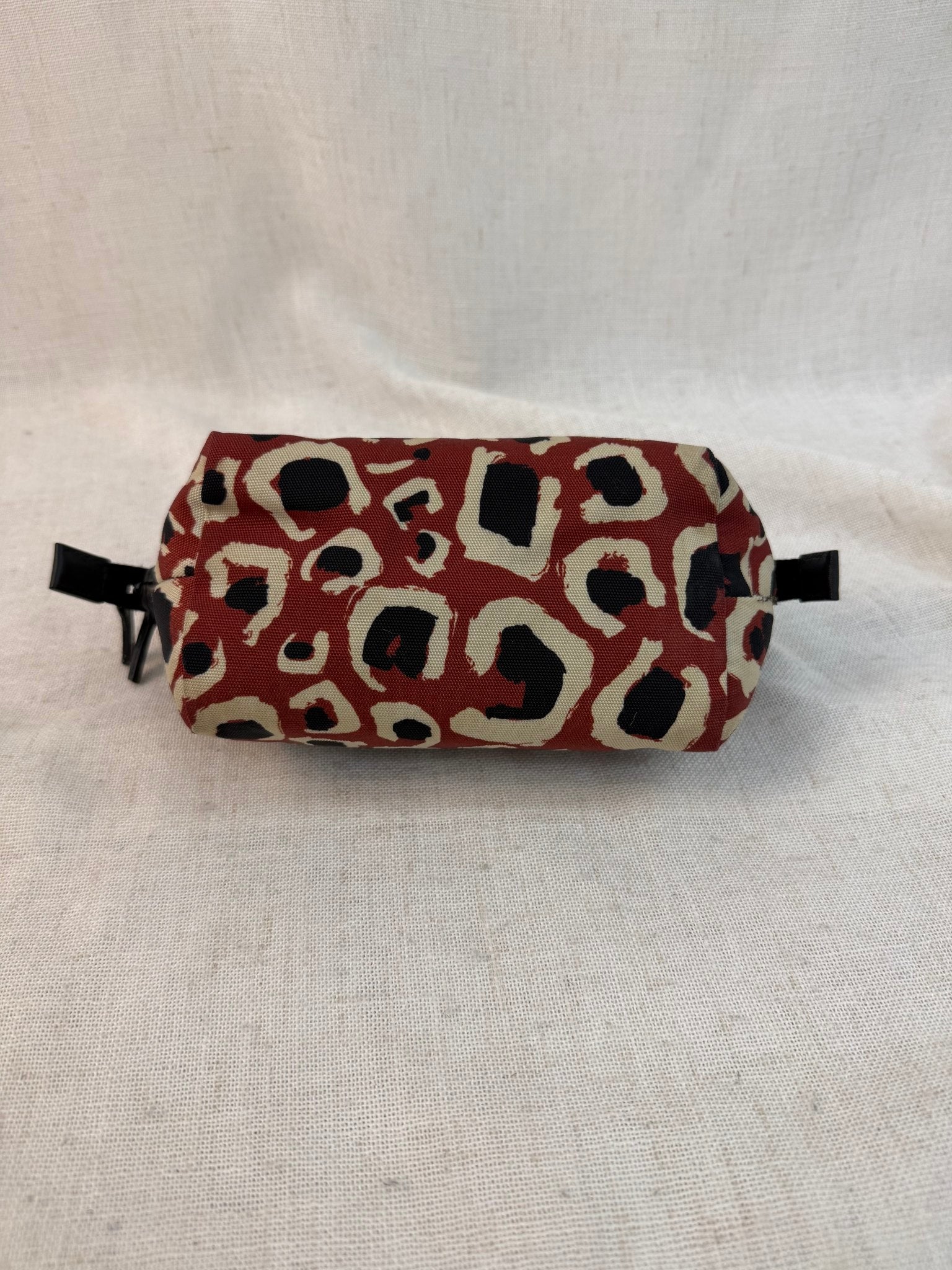 Gucci Red Canvas Leopard Cosmetic Bag
