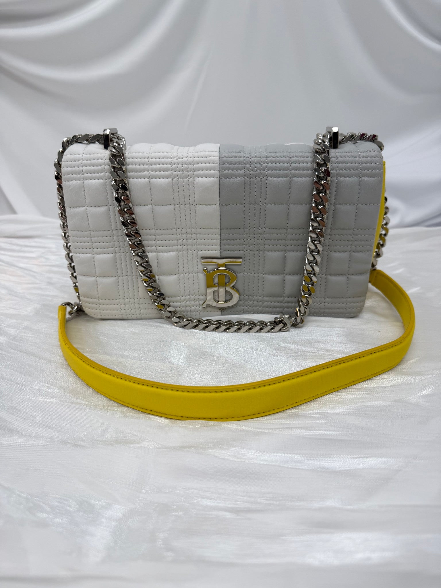 Burberry Tricolor Leather Colorblock Lola Crossbody Bag