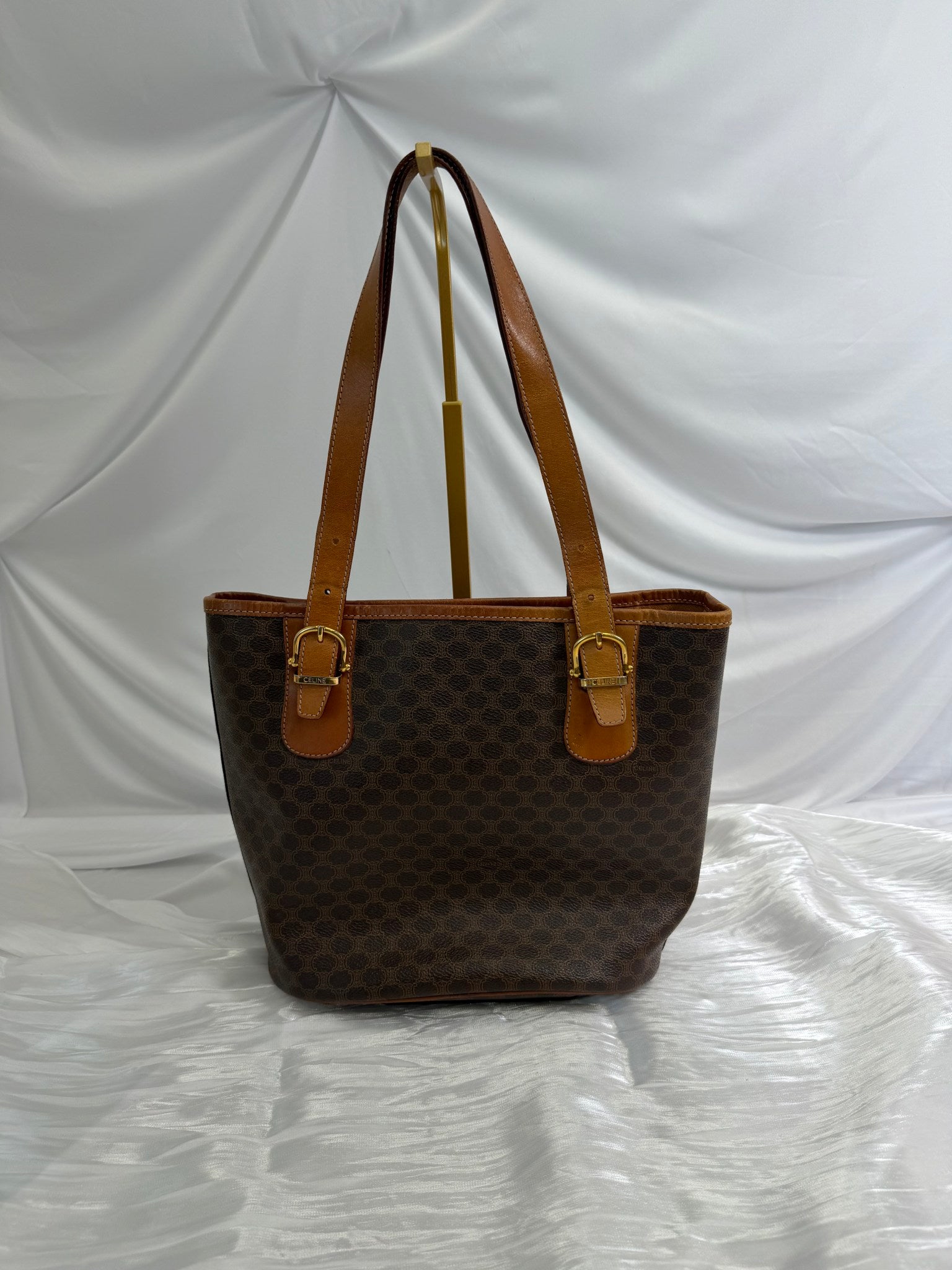Celine Brown Macadam Bucket Bag