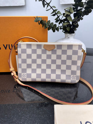 Louis Vuitton Damier Azur Double Zip Pochette