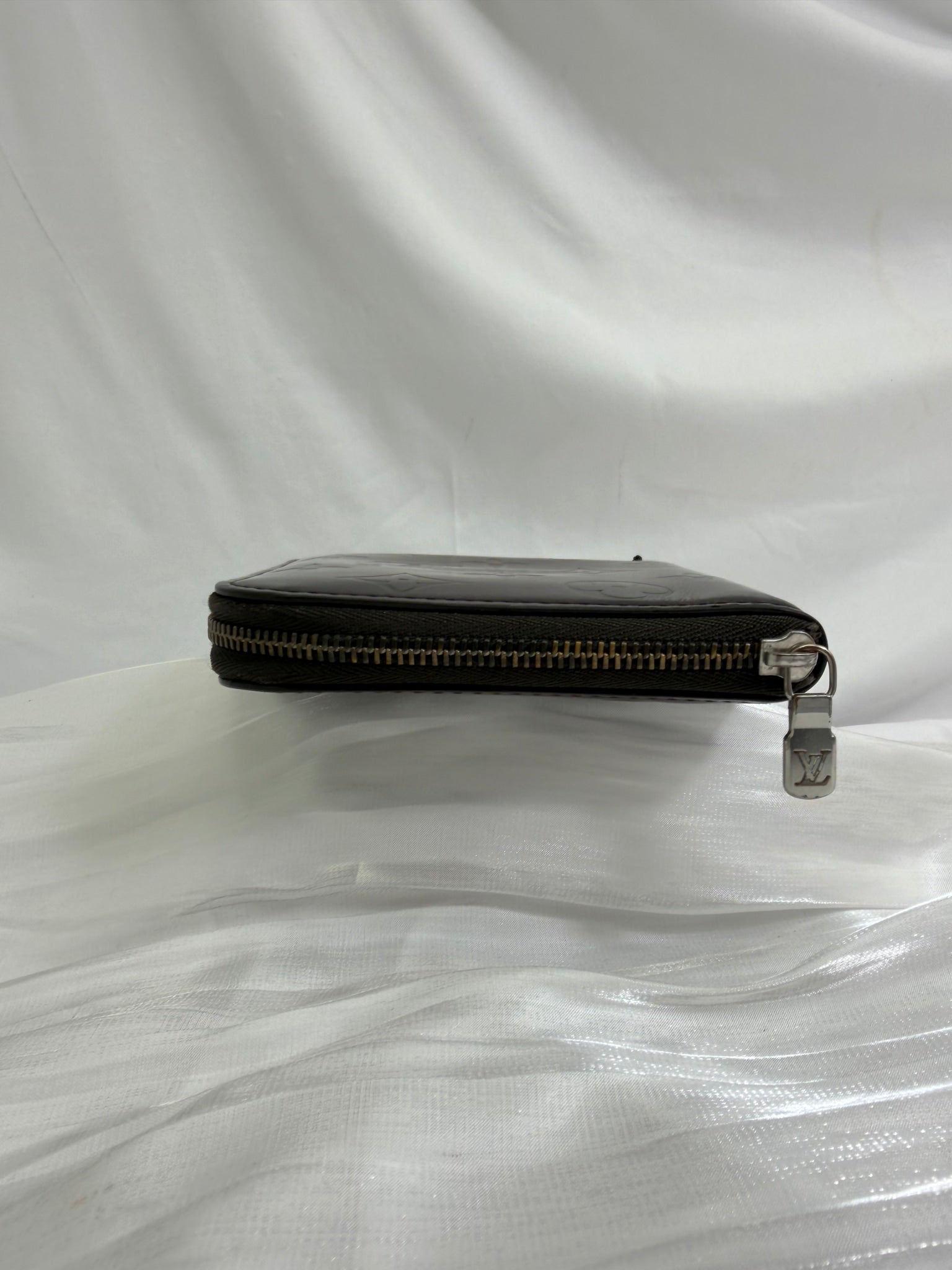 Louis Vuitton Dark Brown Matte Vernis Zippy Compact Wallet  