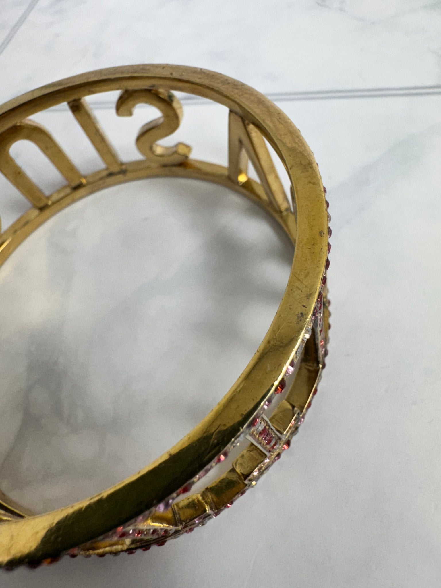Louis Vuitton Gold And Multi Color Bangle