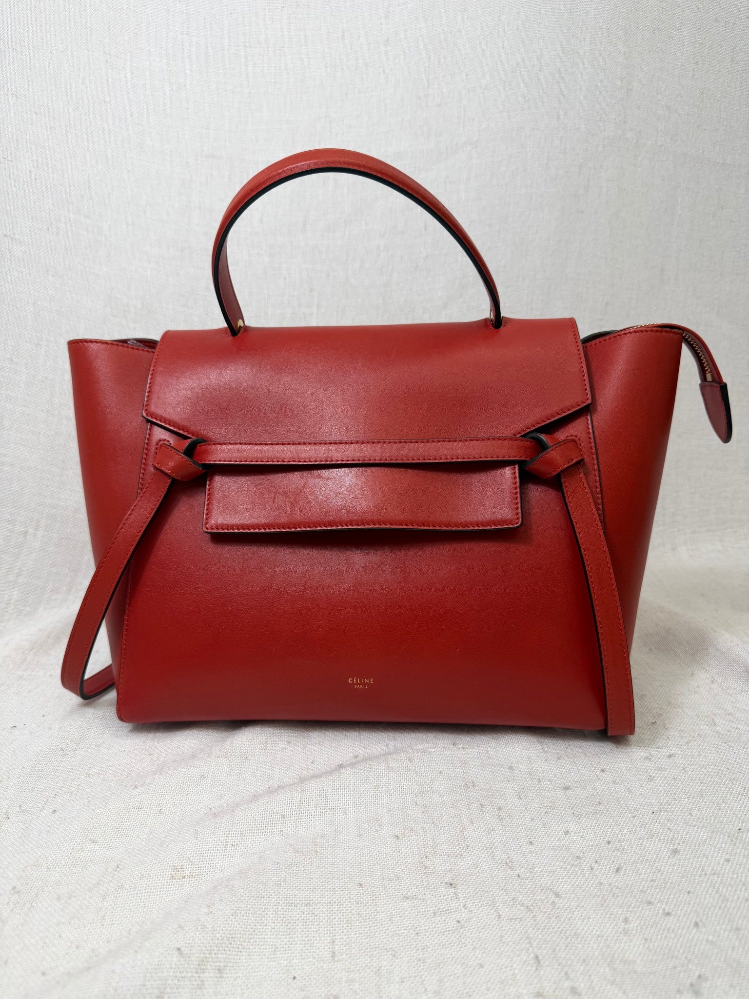 Celine Red Calfskin Leather 
