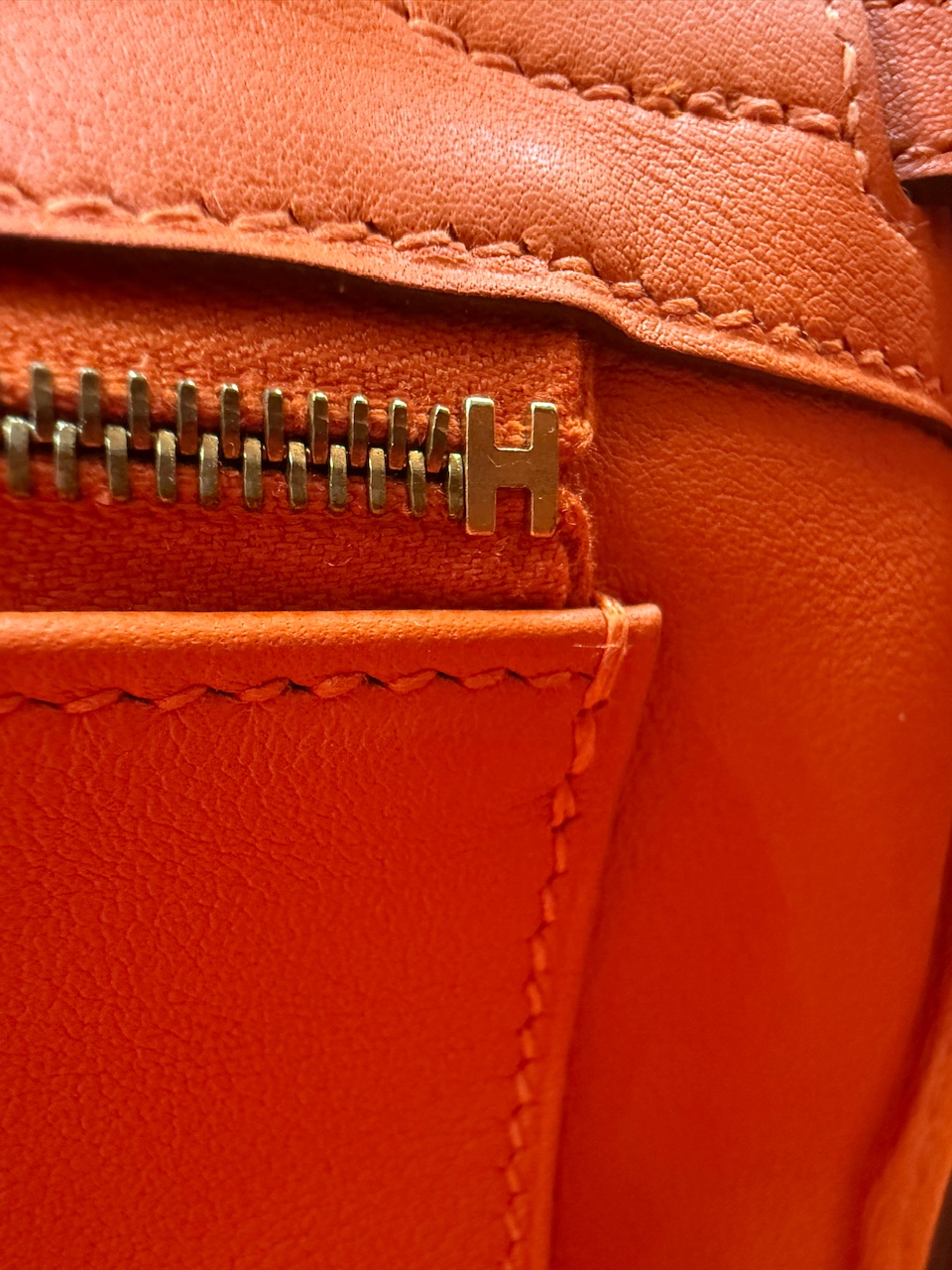 Hermes Orange Swift Leather Birkin 25