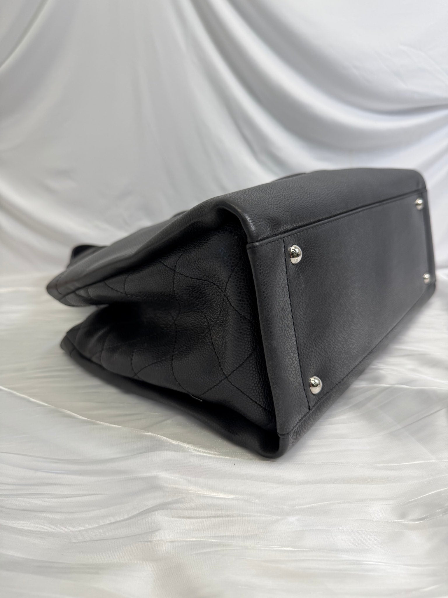 Chanel Black Caviar CC Tote Bag