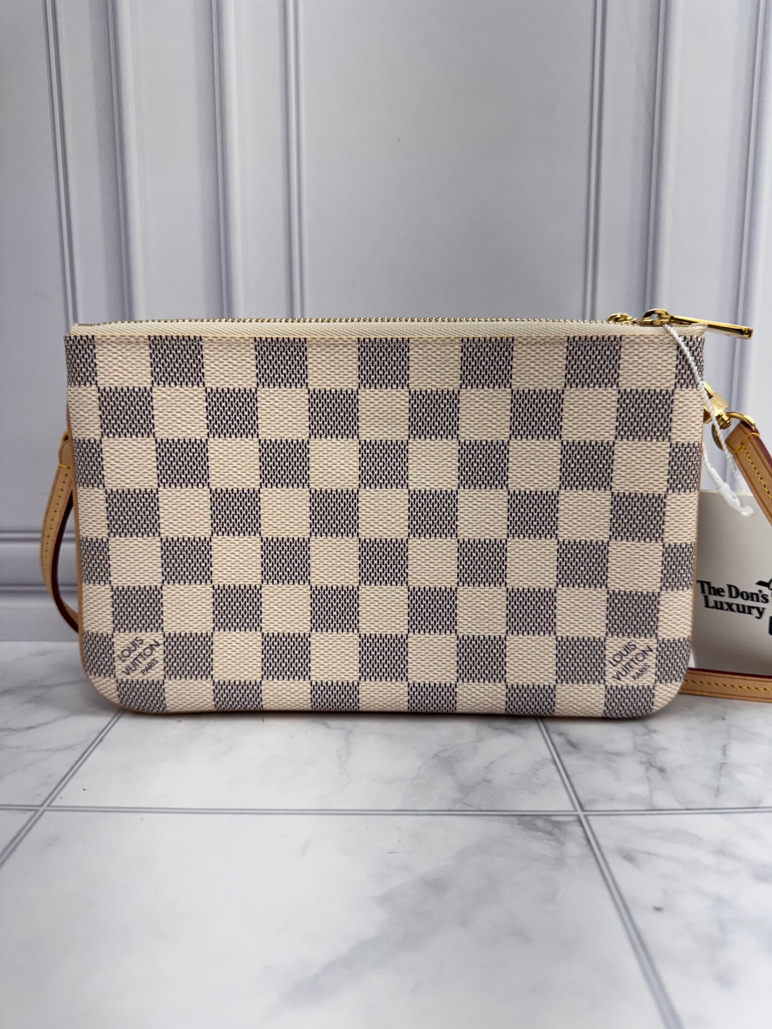 Louis Vuitton Damier Azur Double Zip Pochette