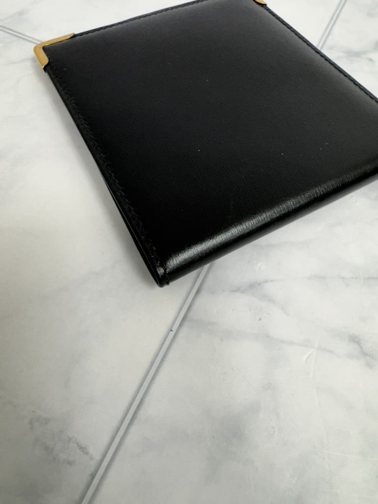 Gucci Black Leather Bifold Compact Wallet