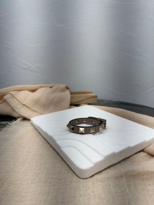Valentino Garavani Taupe Rock Stud Bracelet