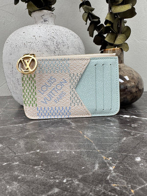 Louis Vuitton Cream Multicolor Romy Card Holder