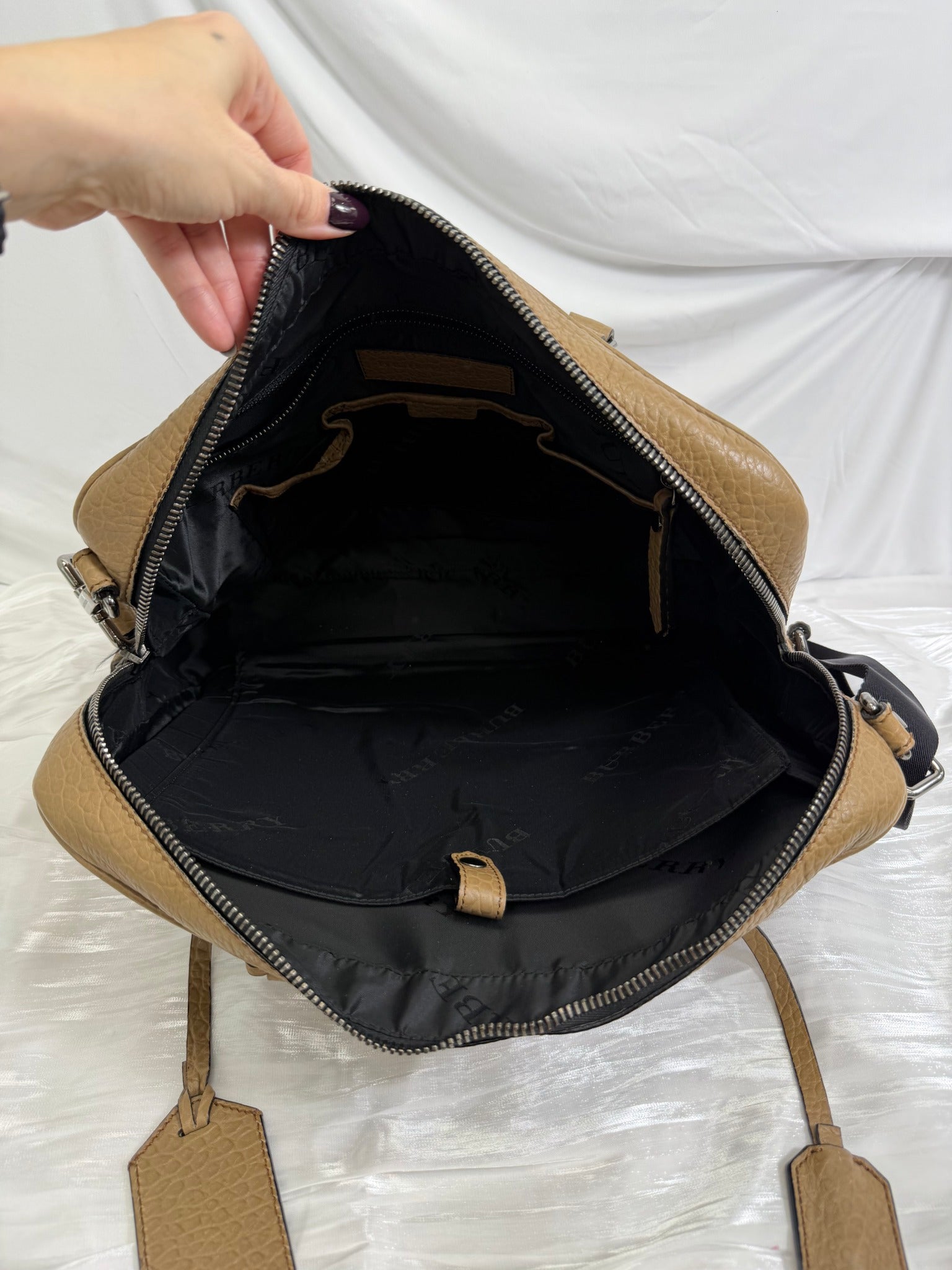 Burberry Beige Leather Briefcase