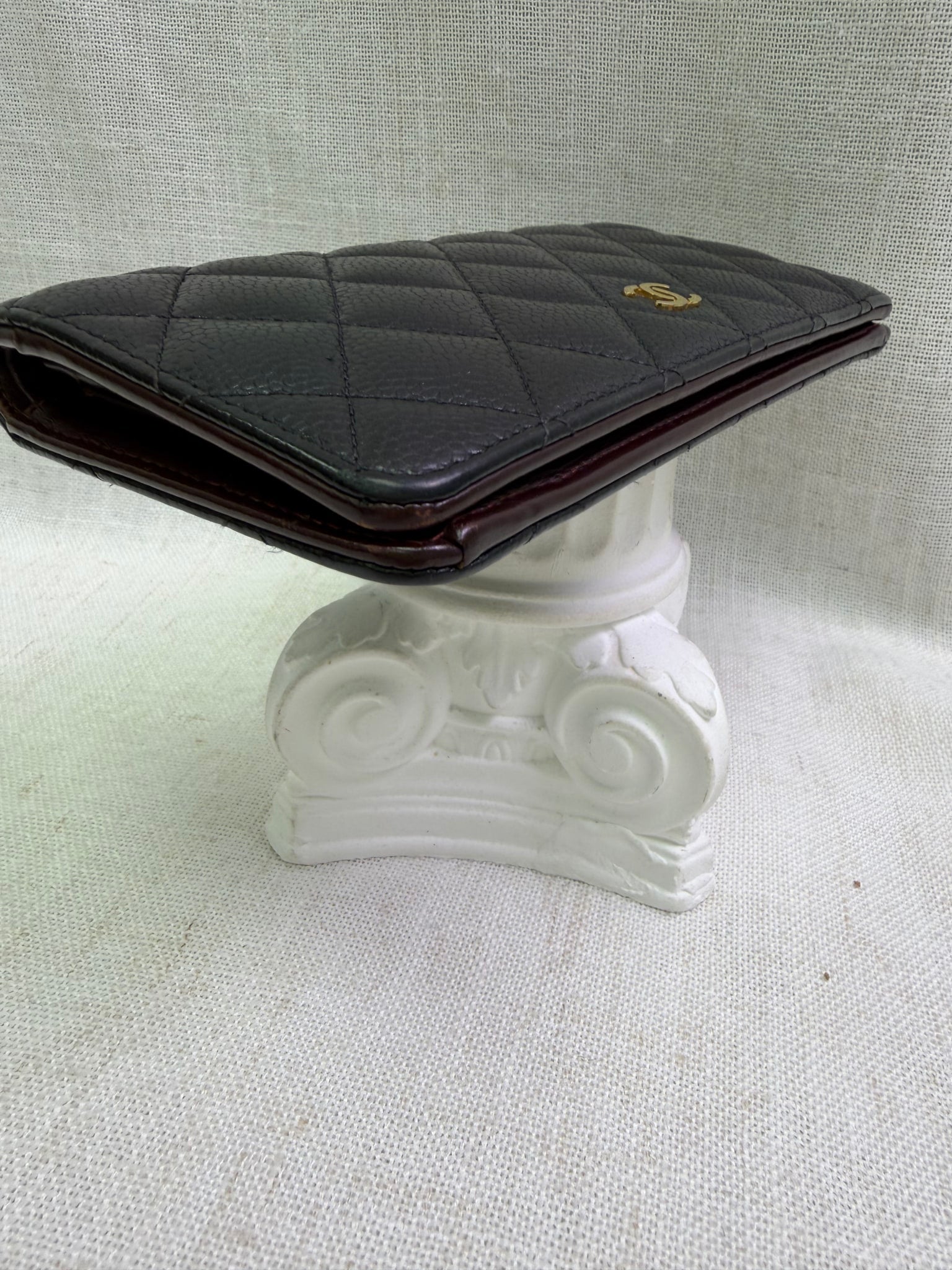 Chanel Black Quilted Caviar Long Wallet