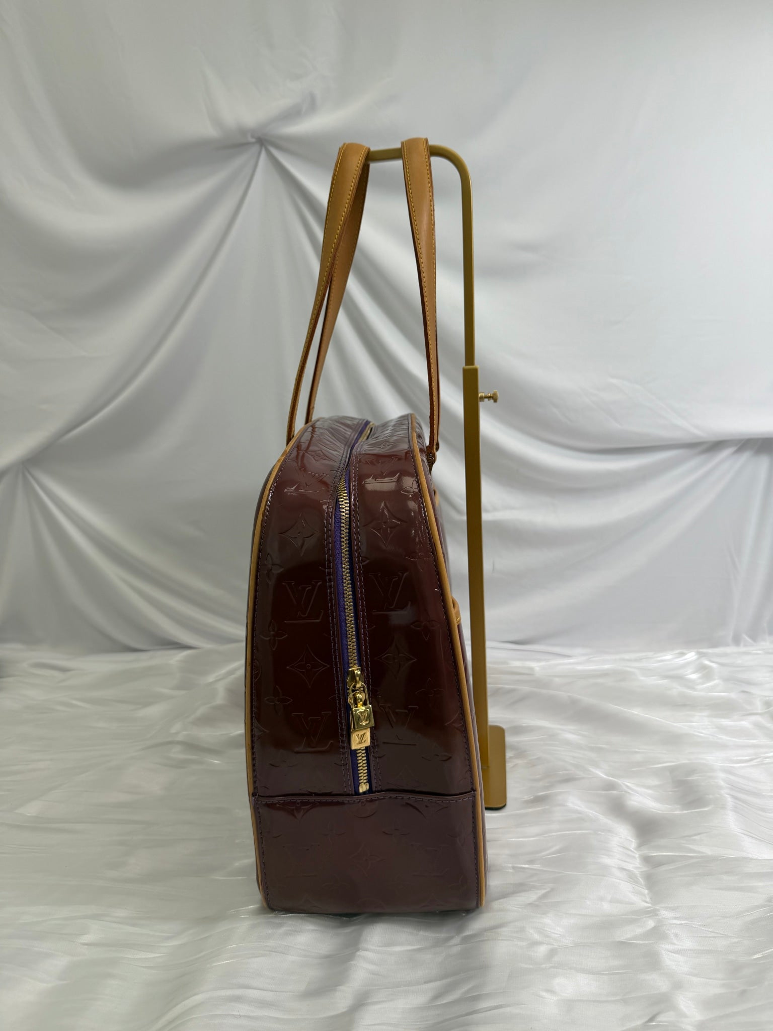 Louis Vuitton Burgundy Vernis Sutton Bag
